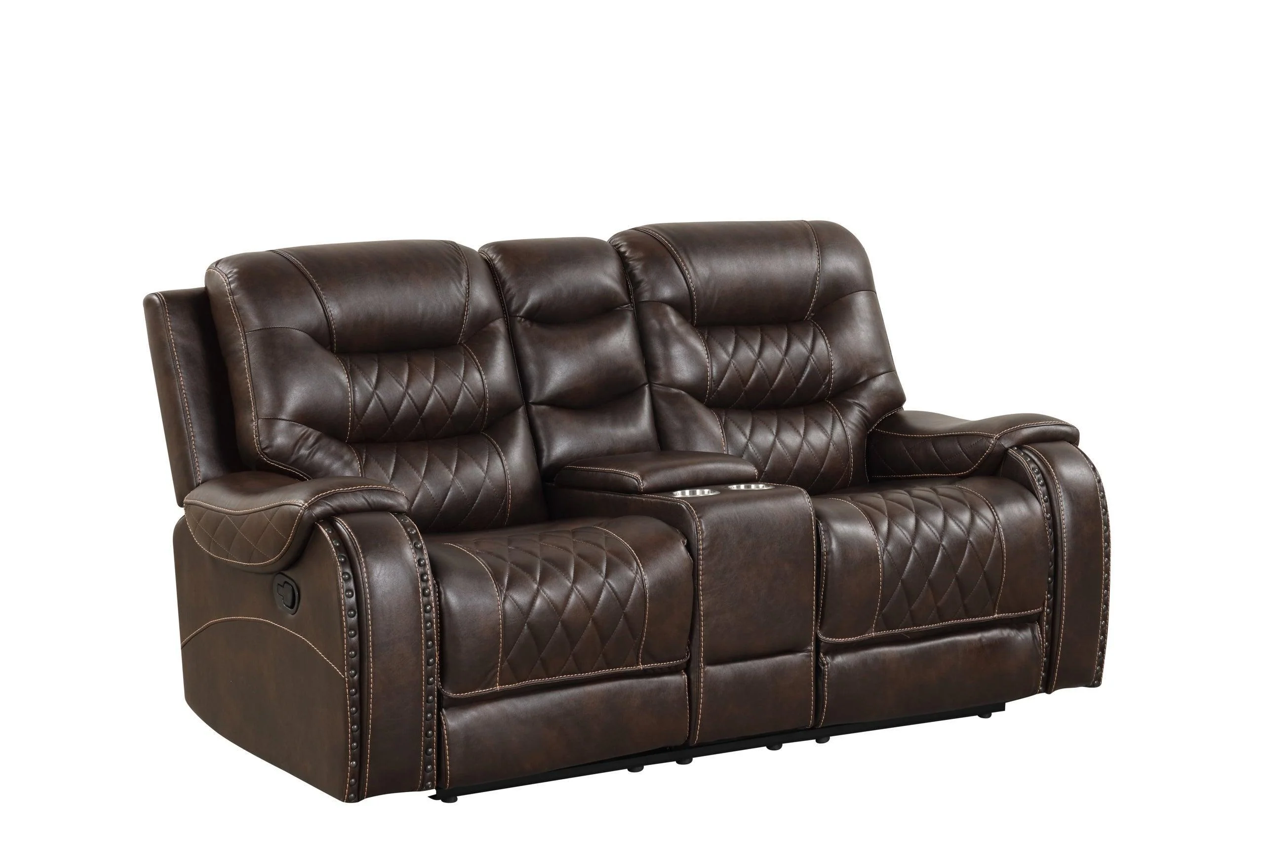 Ashy Brown Oversized 3-Piece Reclining Set - Image 3