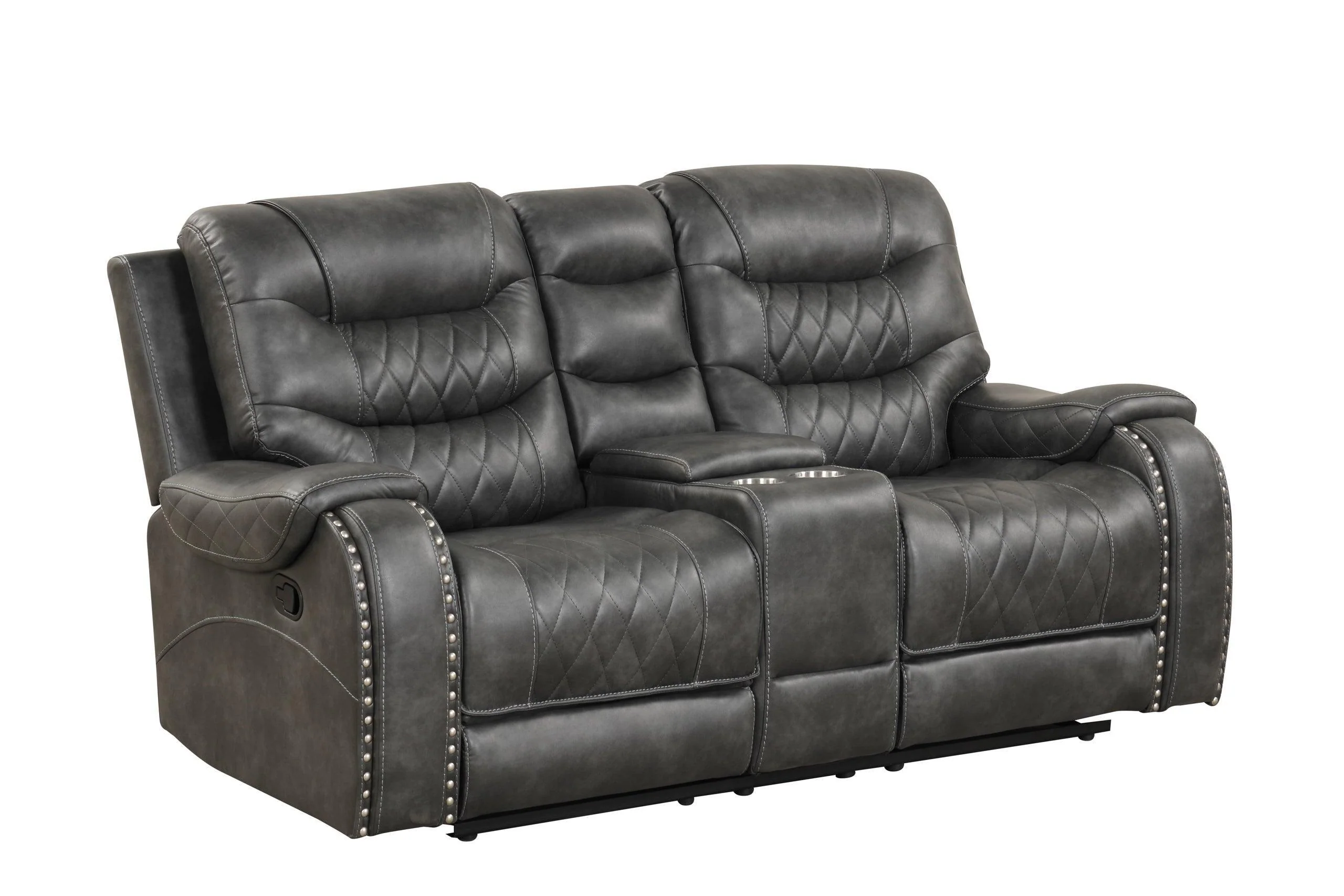 Ashy Charcoal Oversized 3-Piece Reclining Set - Image 3