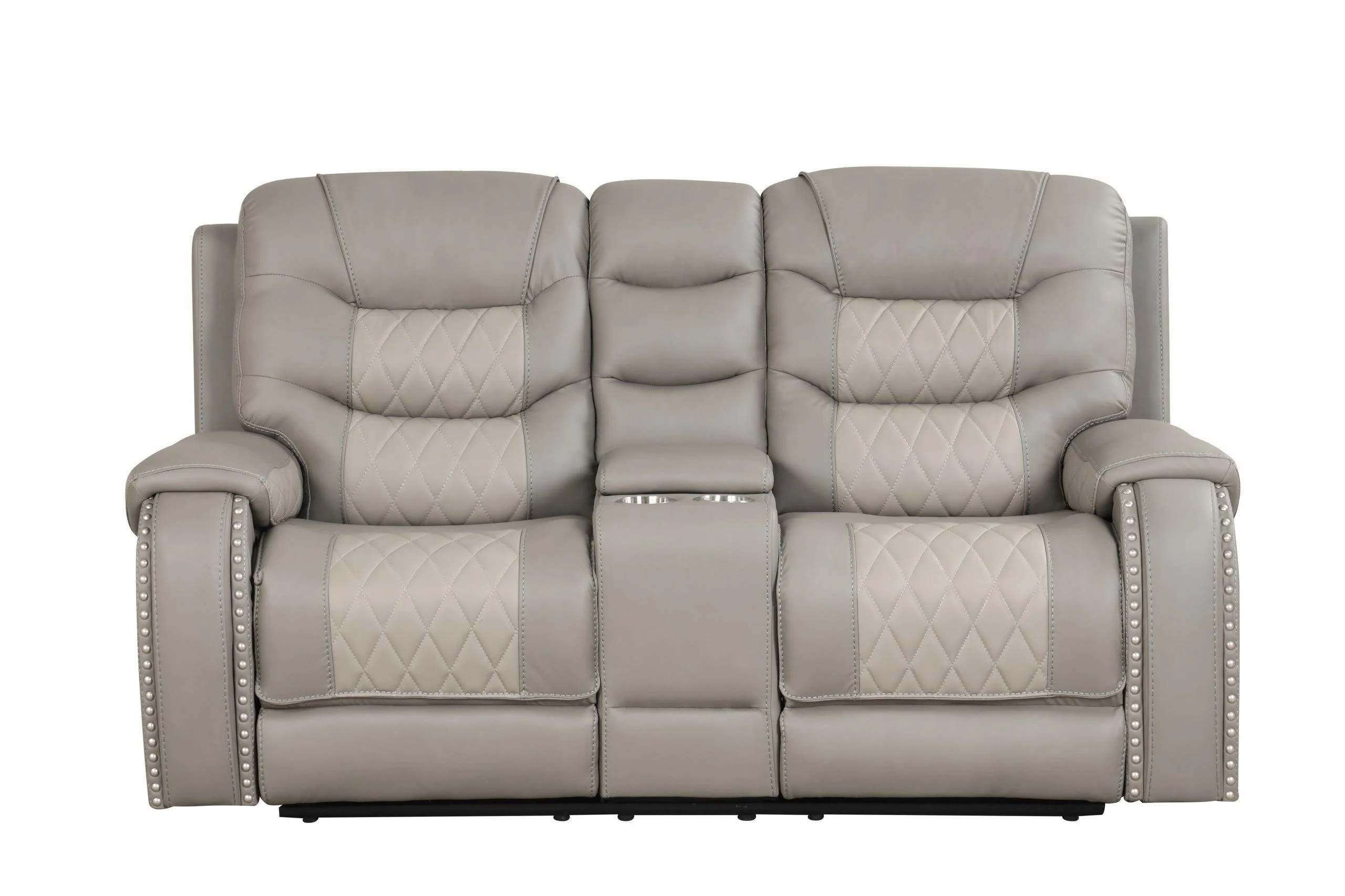 Ashy Light Gray Oversized 3-Piece Reclining Set - Image 3