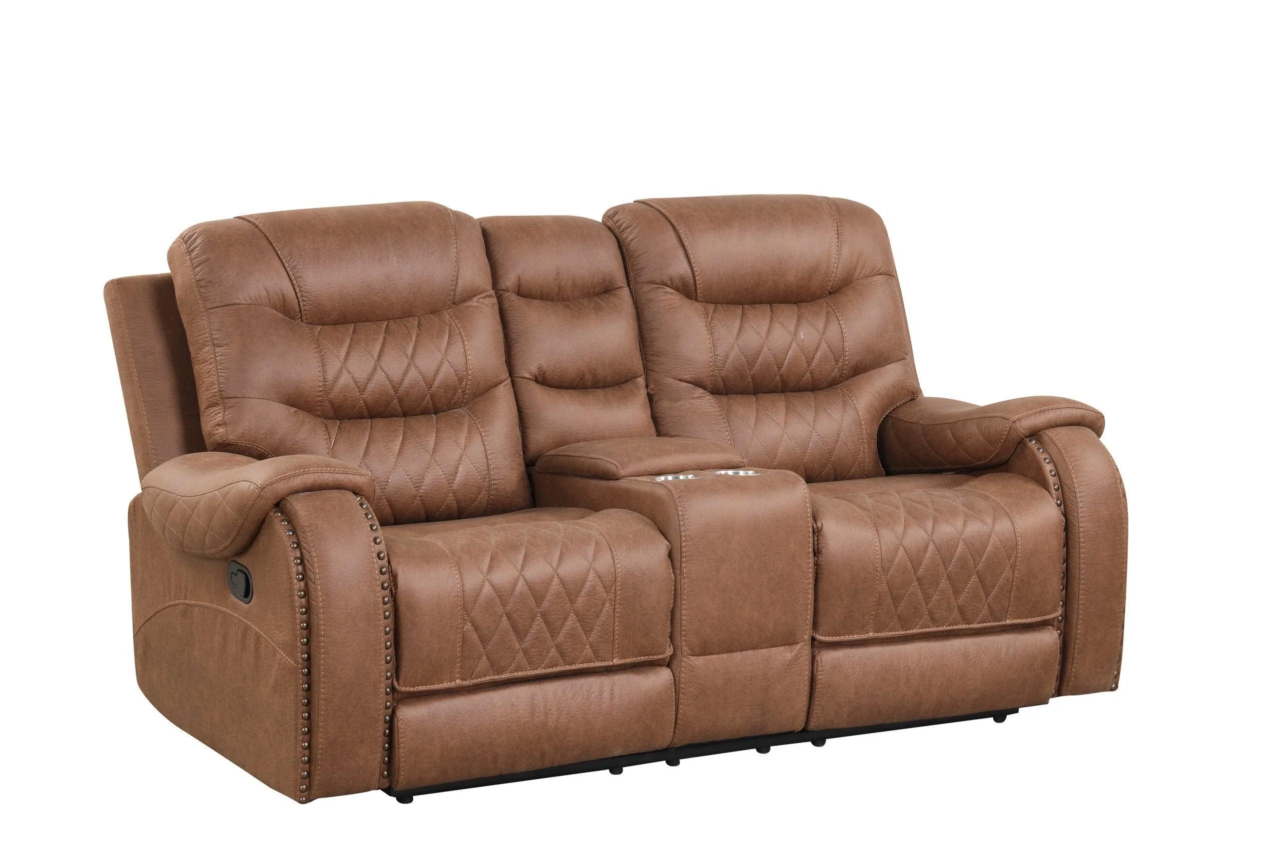 Ashy Light Brown Oversized 3-Piece Reclining Set - Image 3