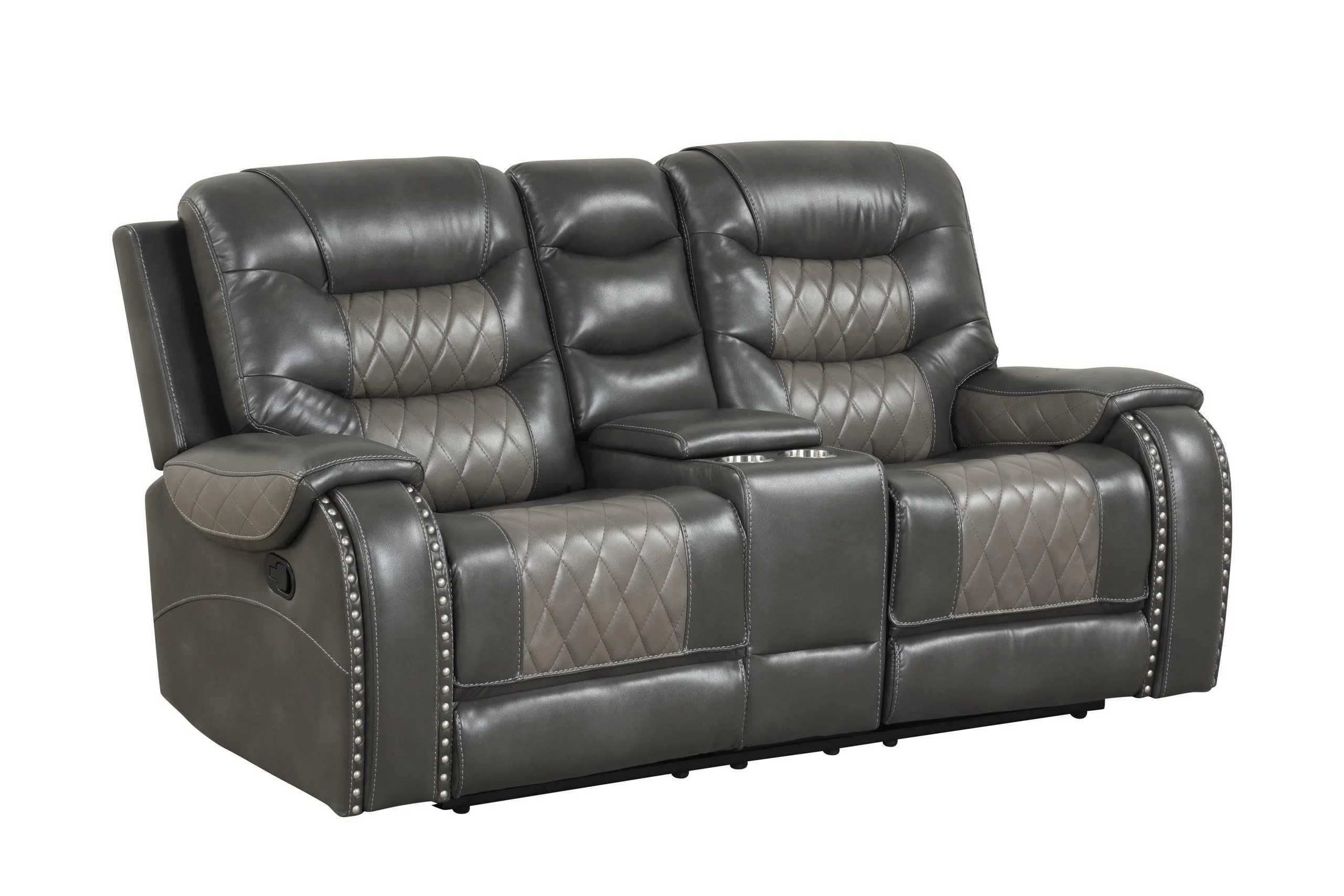 Ashy Gray Oversized 3-Piece Reclining Set - Image 3