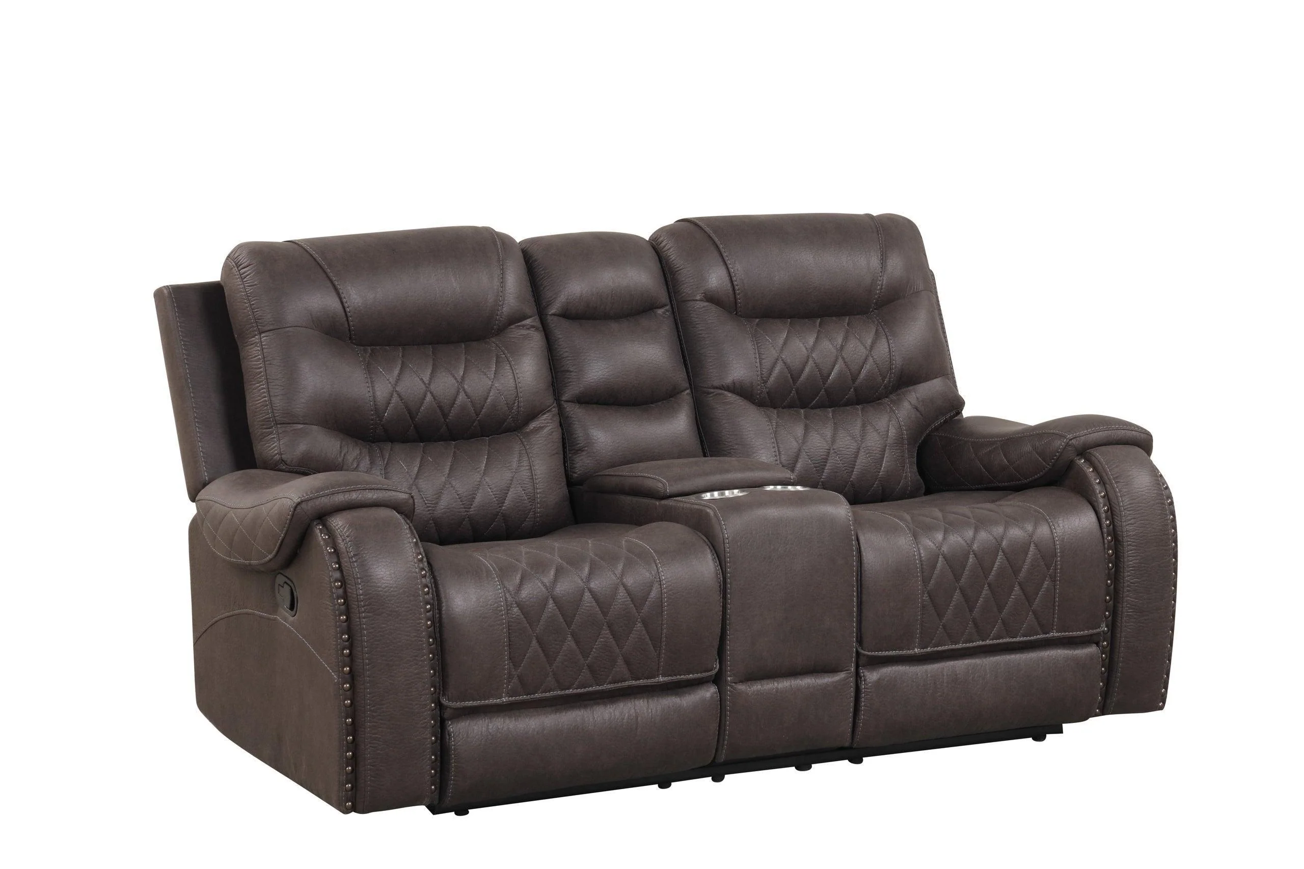 Ashy Dark Brown Oversized 3-Piece Reclining Set - Image 3