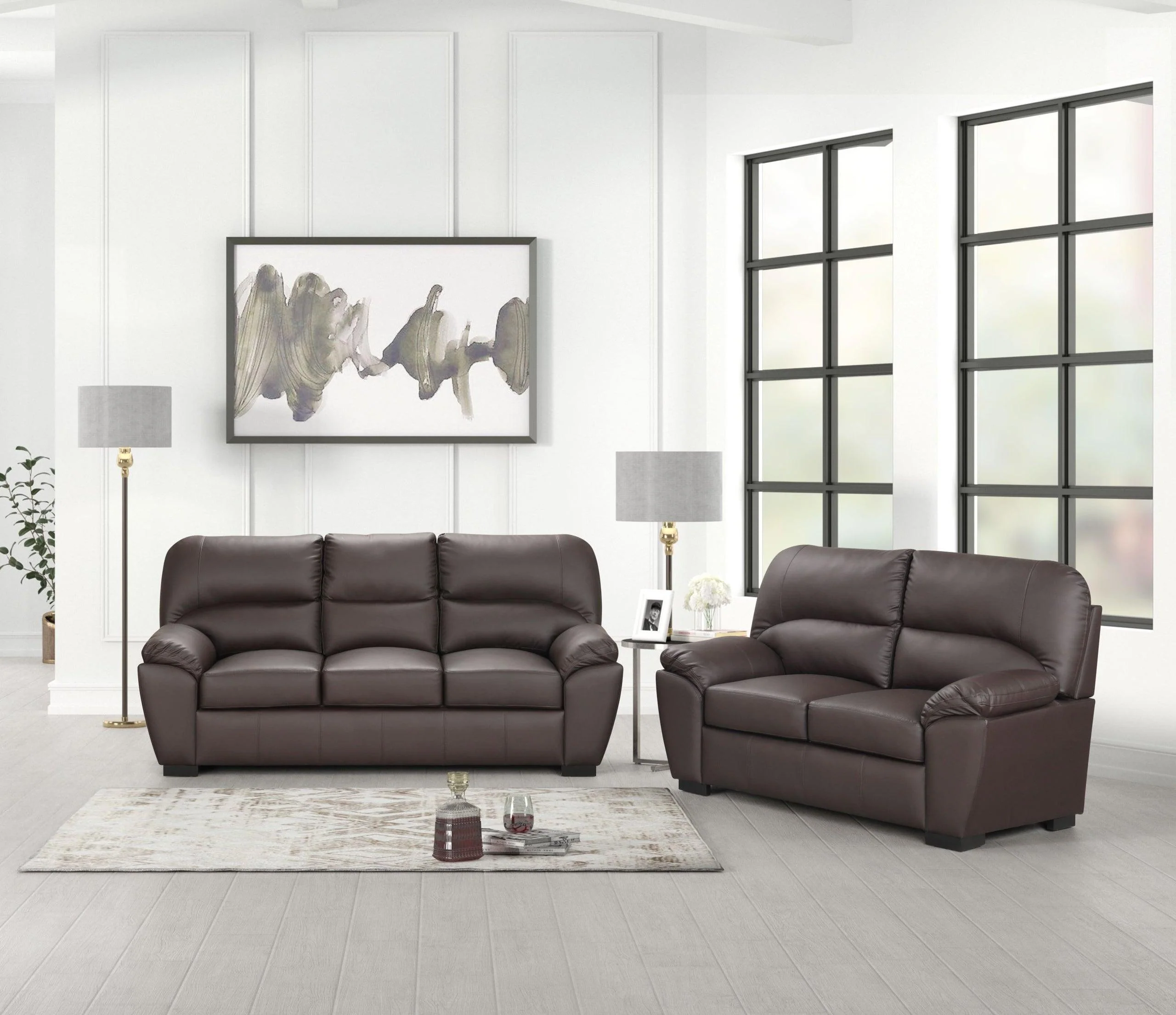 Tiffany Brown 3-Piece Living Room Set - Image 2