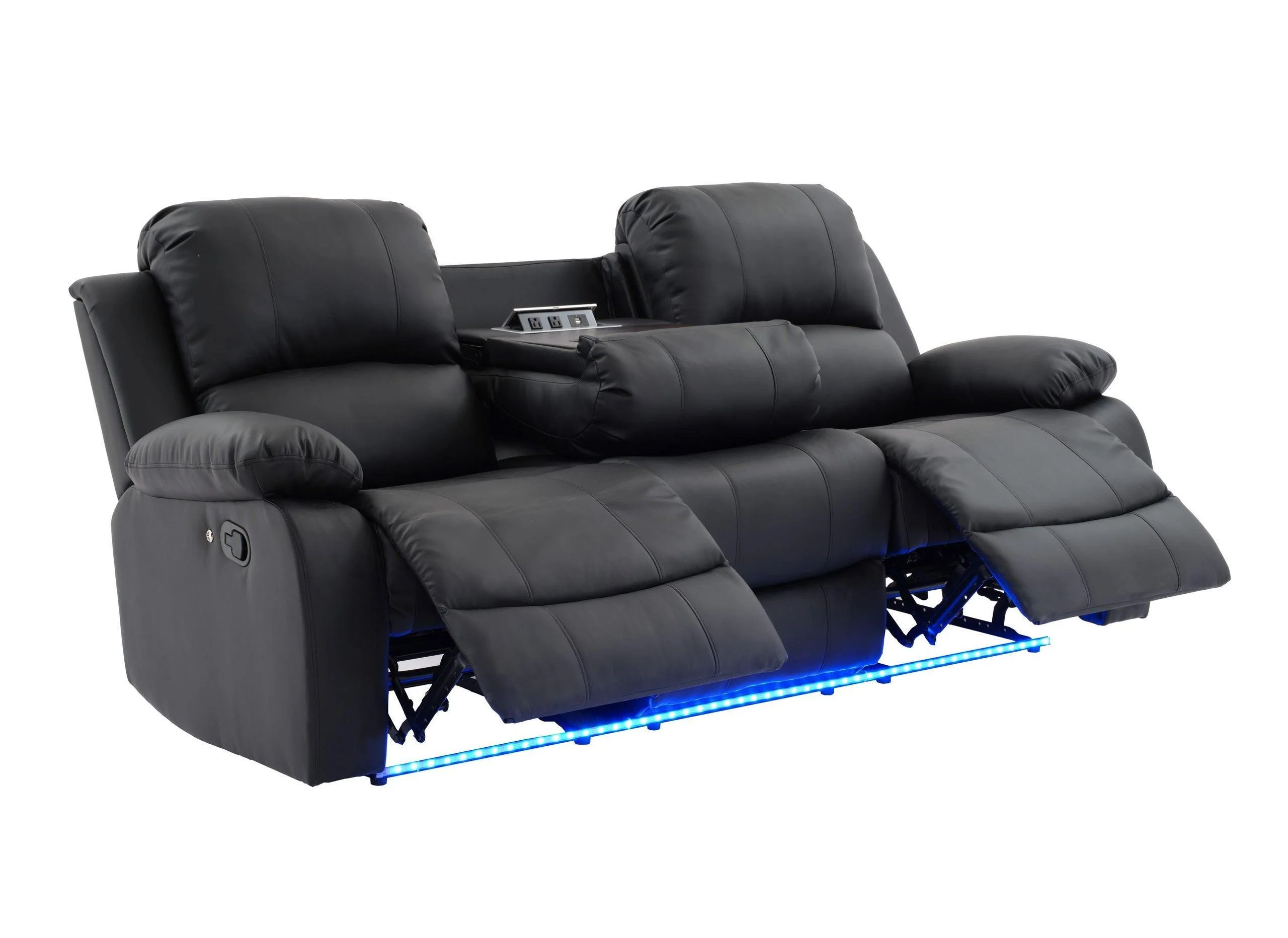 Daytona Black 3-Piece Reclining Set - Image 2