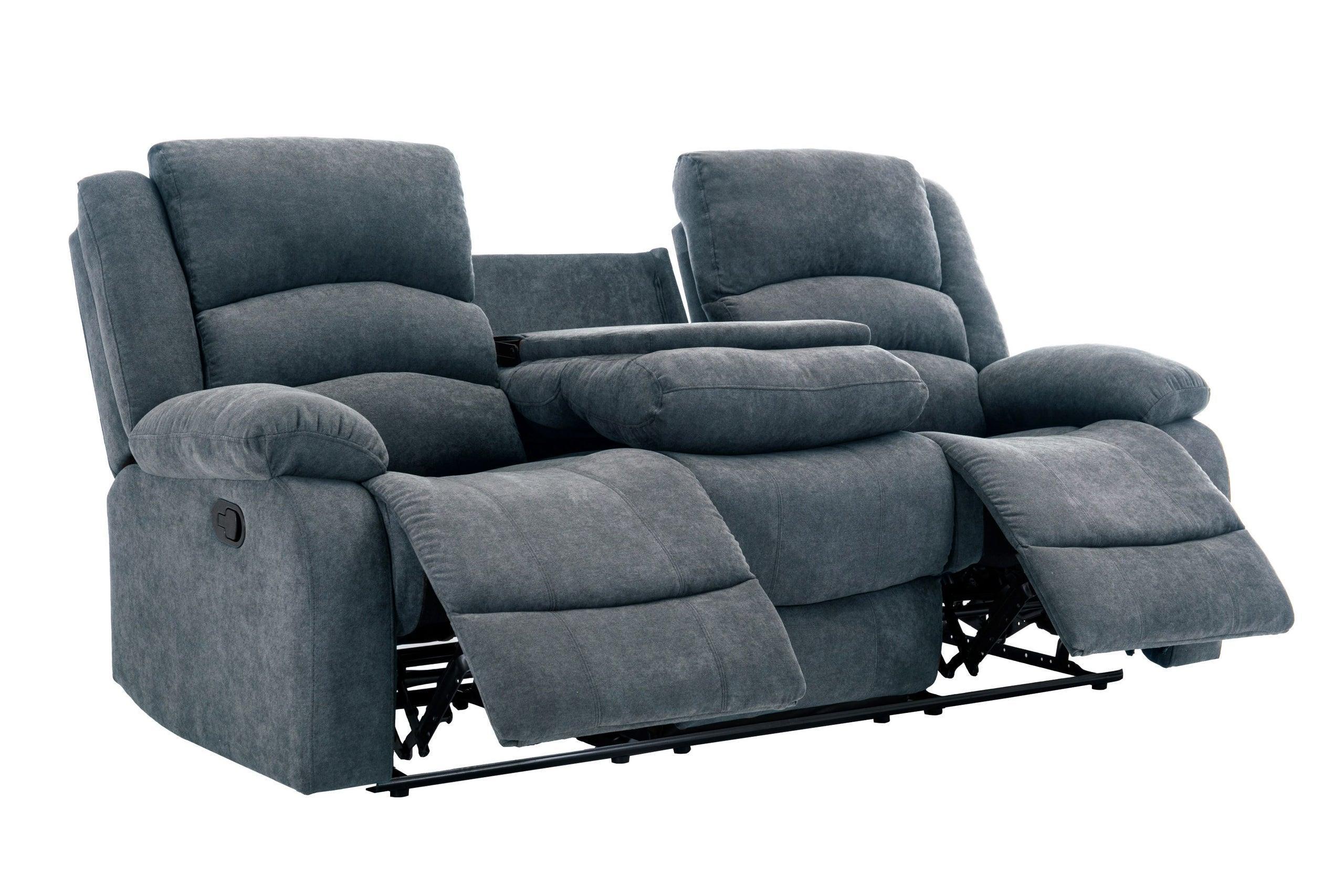 Dynamo Charcoal 3-Piece Reclining Set - Image 2