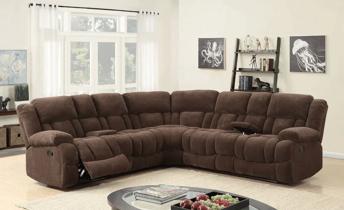 Jade21- Chocolate Sectional - Image 1