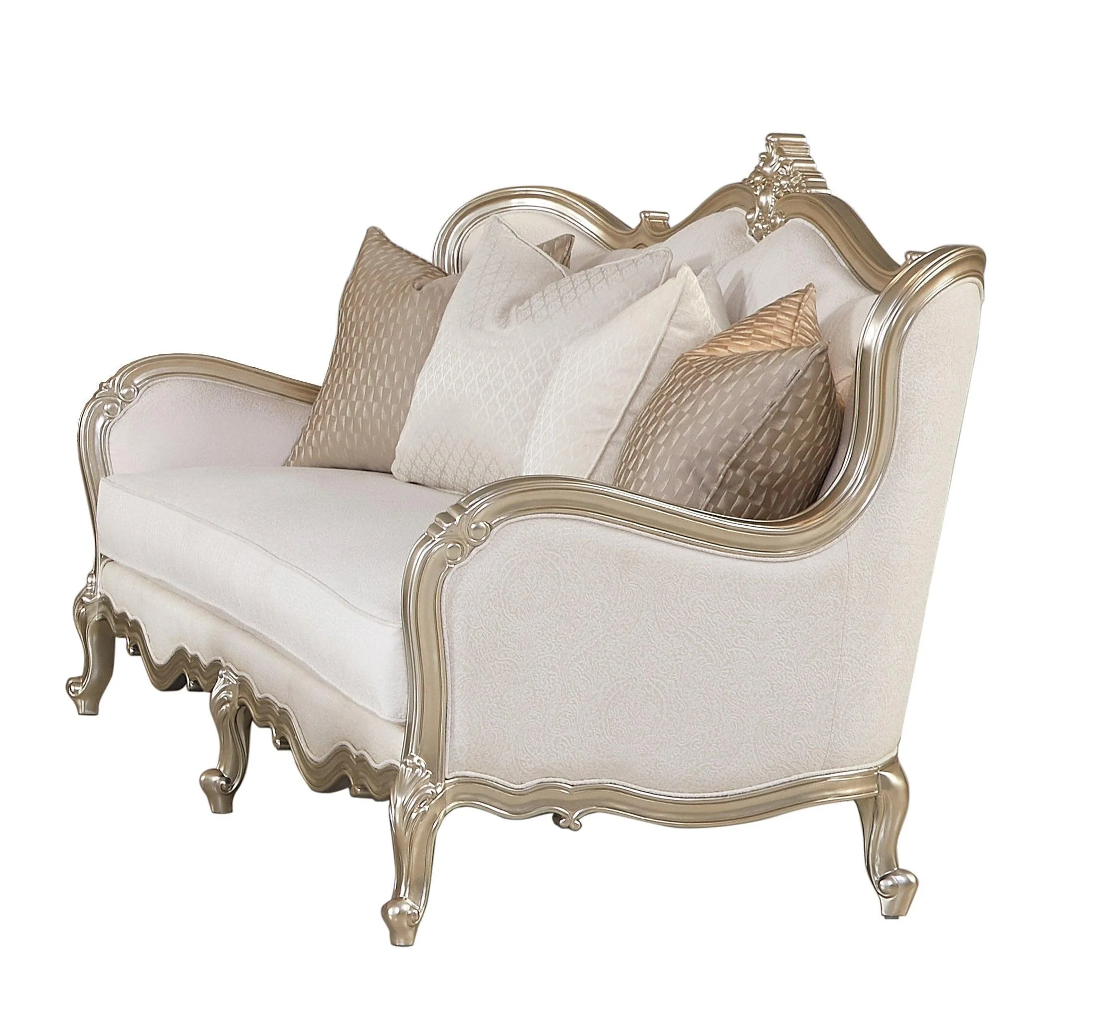 Anastasia Cream Fabric 3-Piece Living Room Set - Image 3