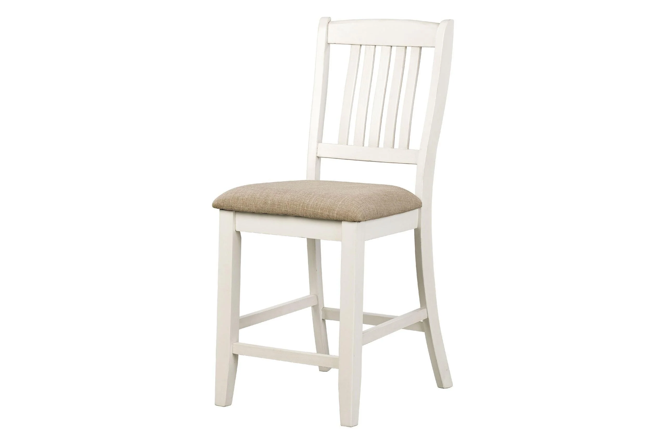 White Brown Fabric Dining Room Set - Image 2