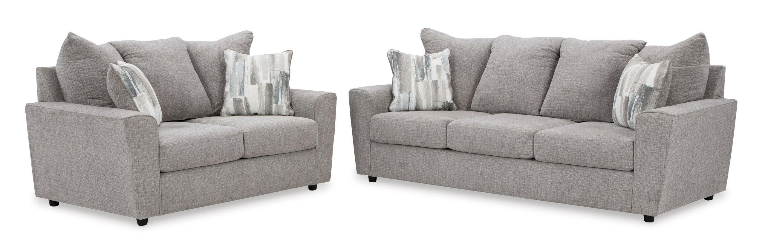Anchor Light Gray Fabric 2-Piece Living Room Set - Image 2