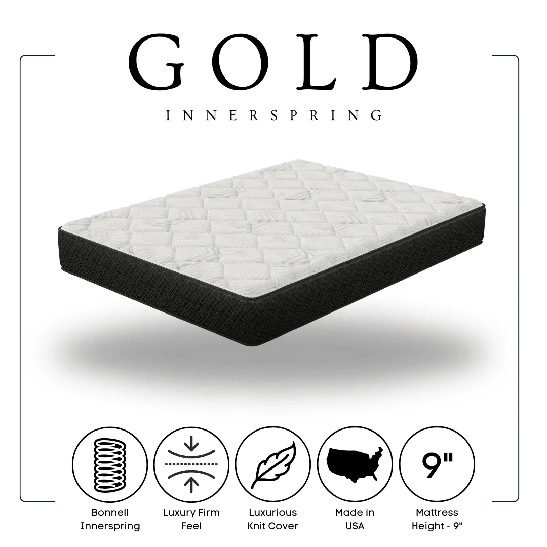 Black White Inner Spring Luxury Firm Full Mattress - Image 3