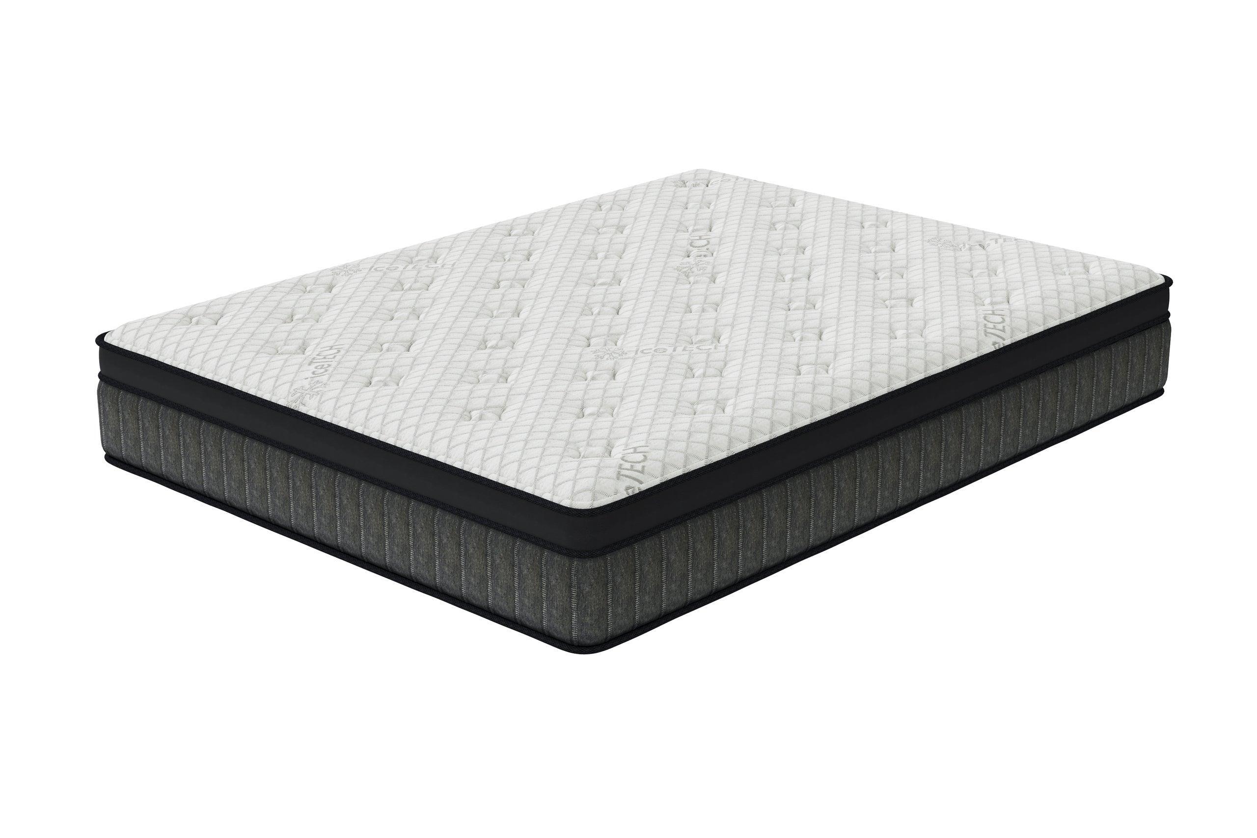 Icetech White Gray Black Inner Spring Luxury Firm Queen Mattress - Image 2