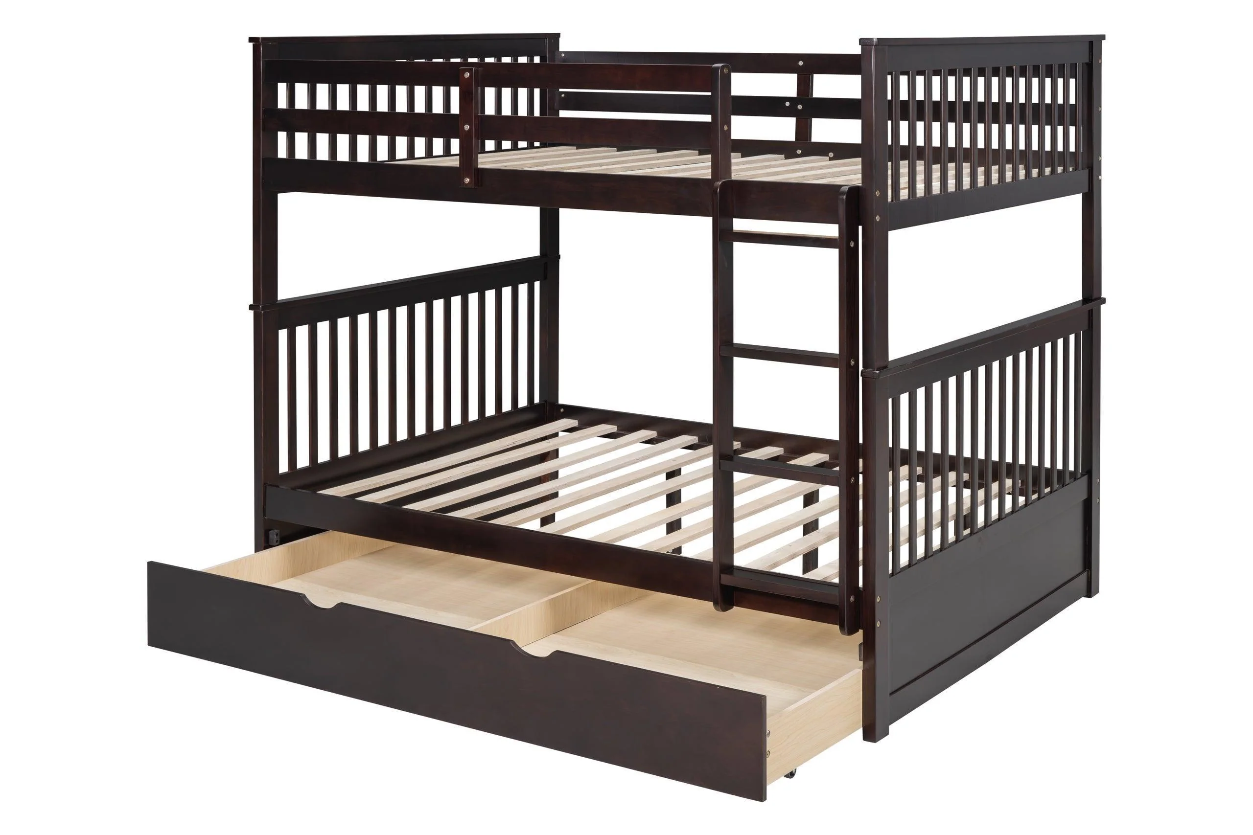 Espresso Trundle Twin Over Twin Bunk Bed - Image 3