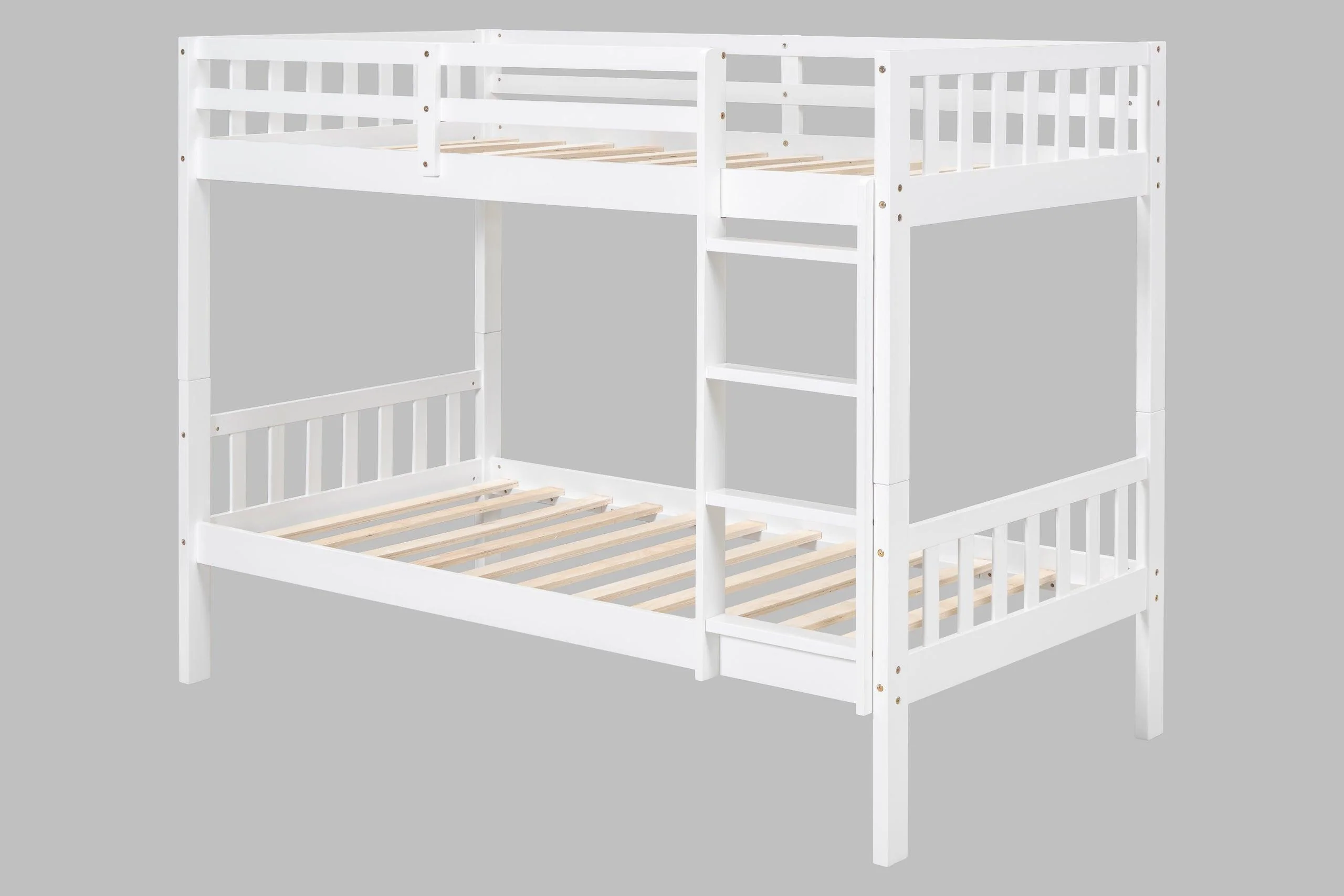 White Twin Over Twin Bunk Bed - Image 2