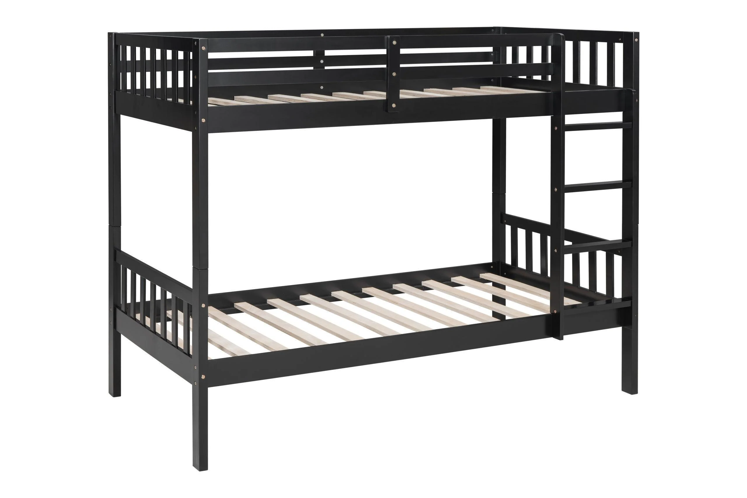 Black Twin Over Twin Bunk Bed - Image 3