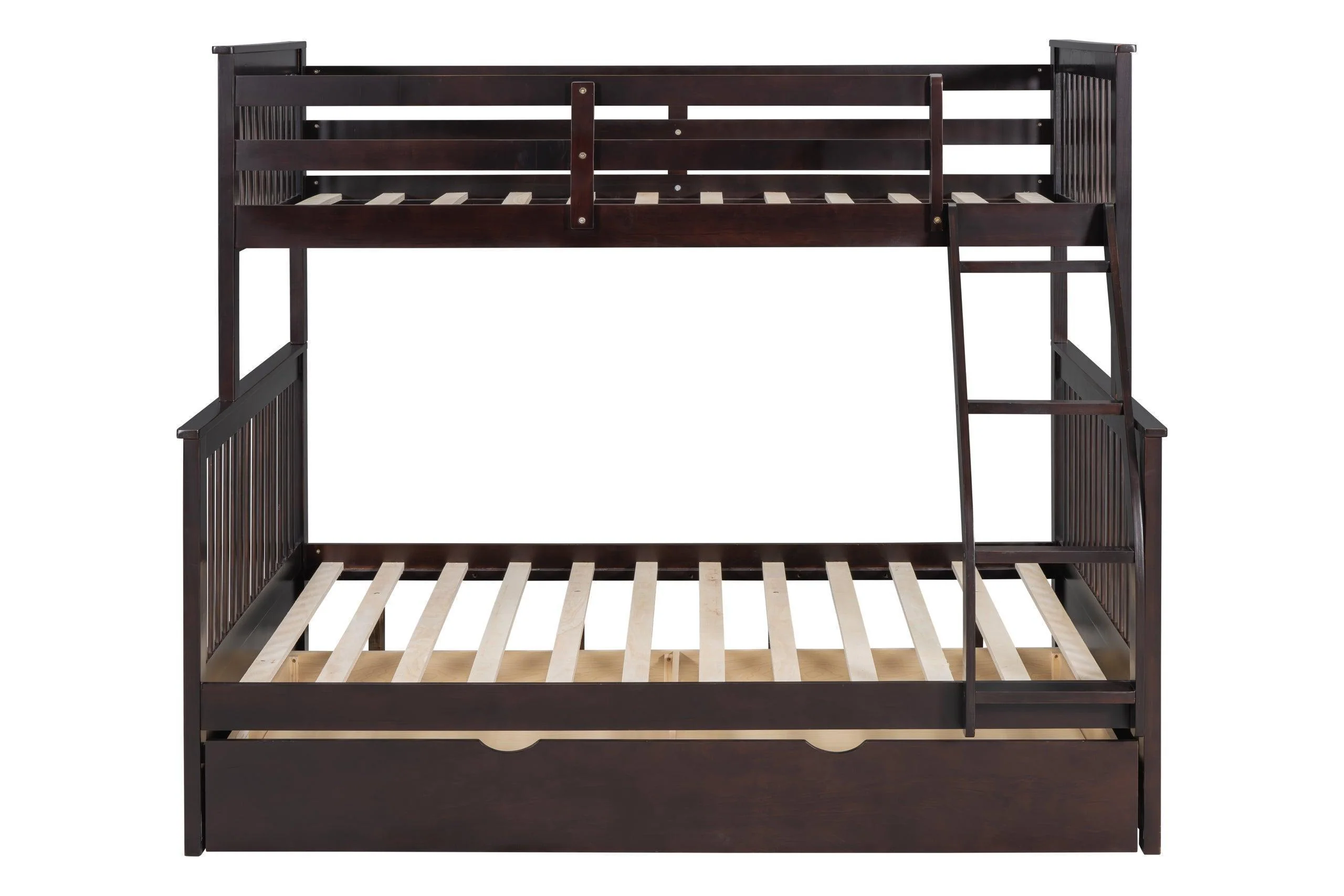 Espresso Twin Over Full Trundle Bunk Bed - Image 3