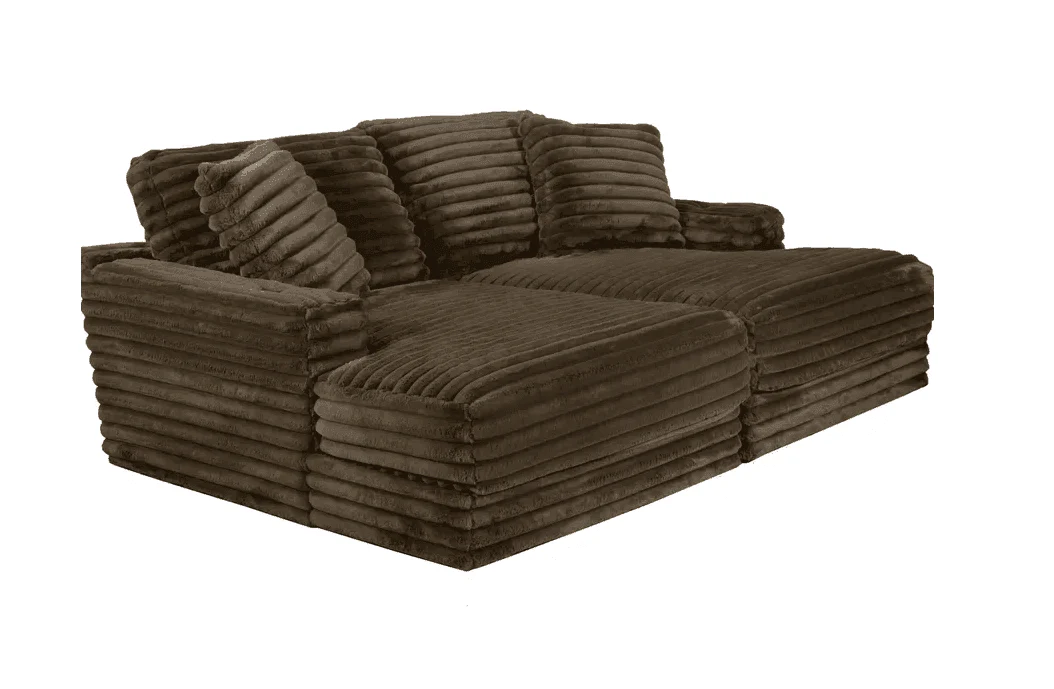 Comfrey Chocolate Double Chaise - Image 2