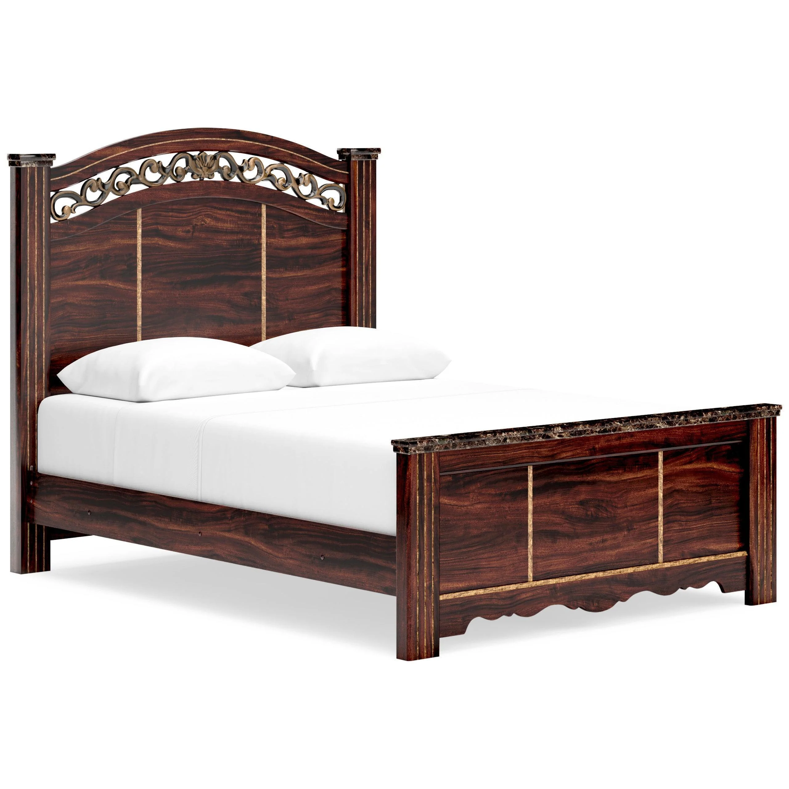 Genry Cherry Panel Bedroom Set - Image 3