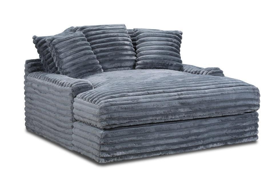 Quinn Charcoal Chaise Lounge - Image 1