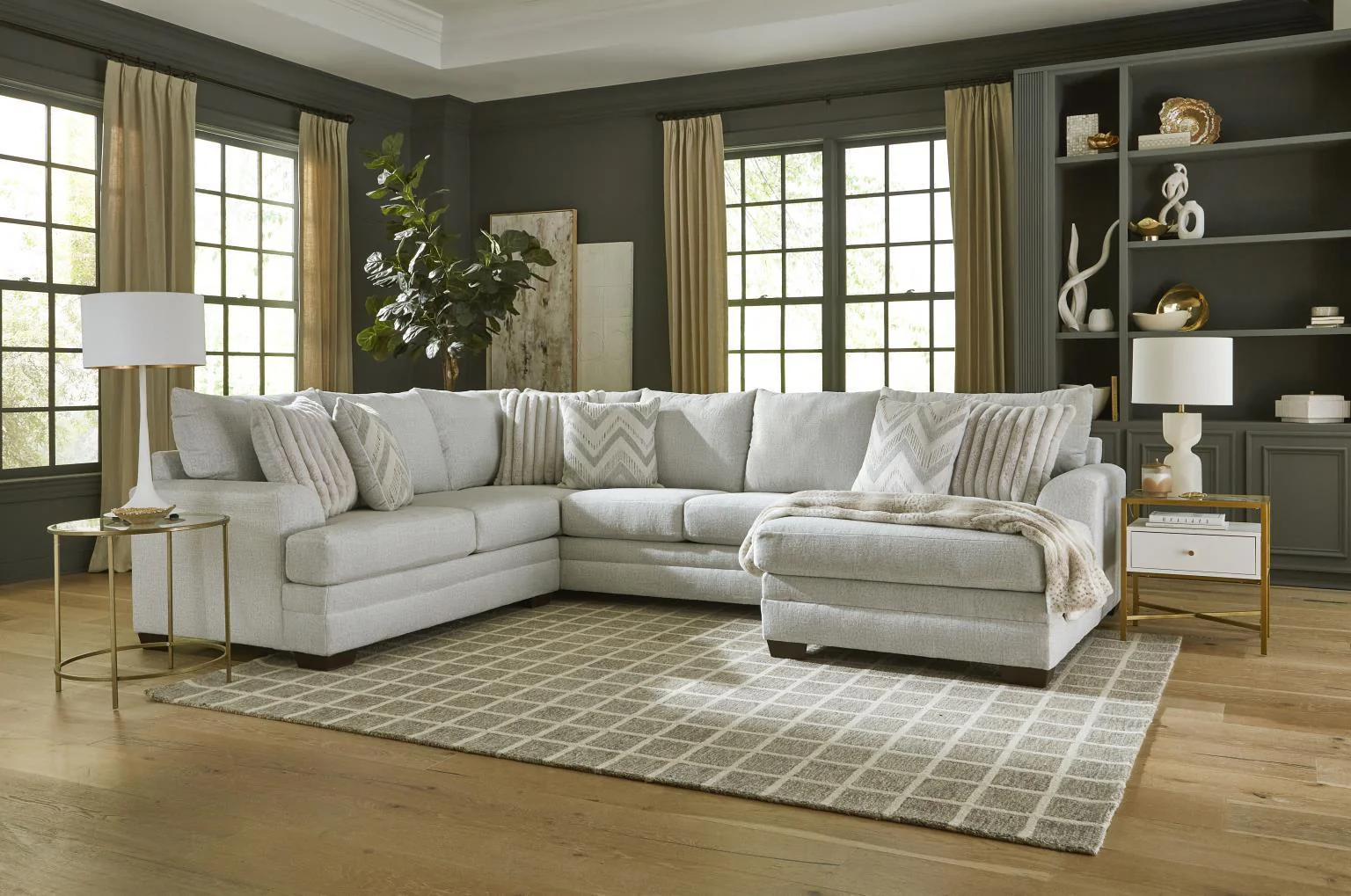 Behold Light Gray Sectional - Image 1