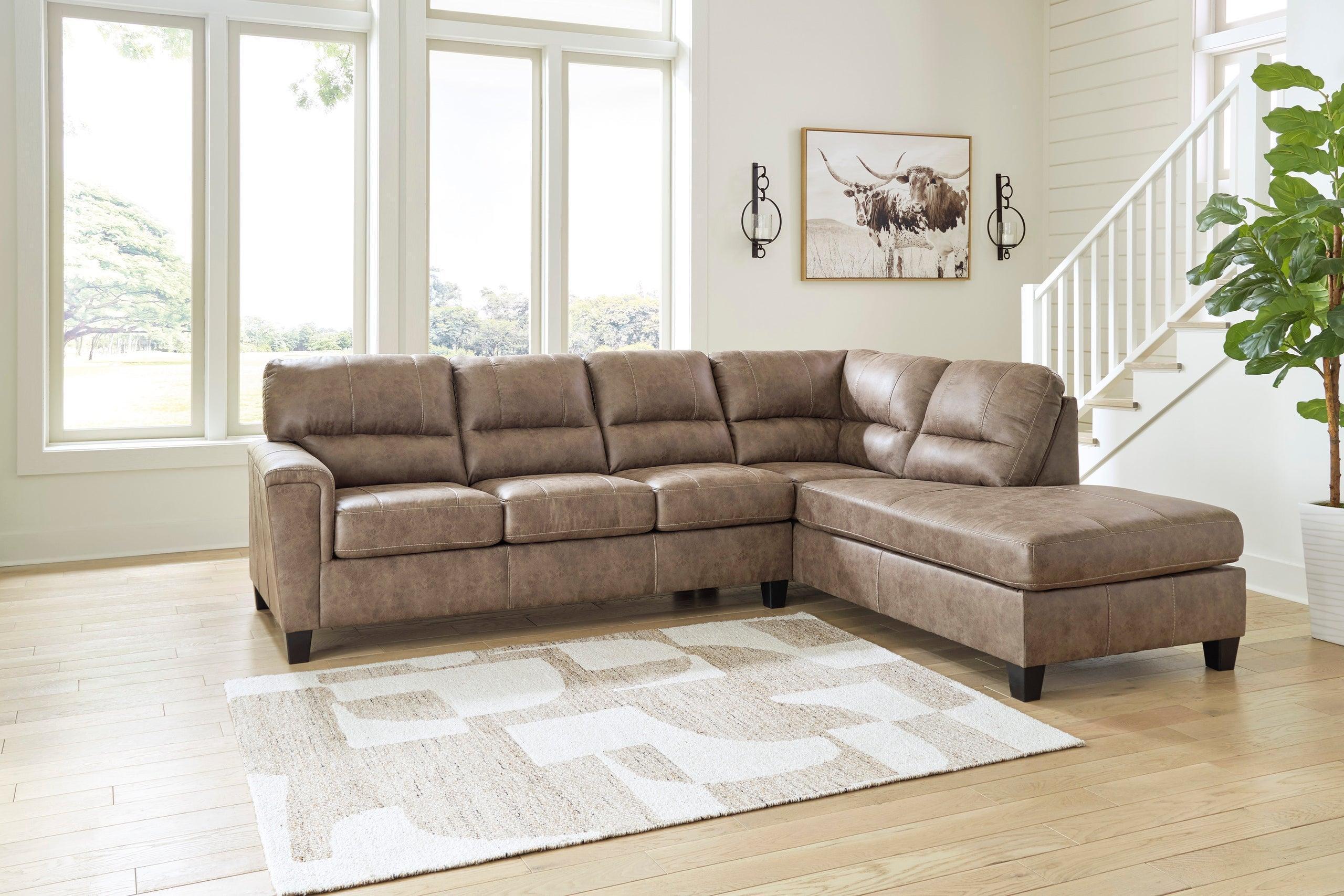 Navi Fossil Faux Leather Sectional - Image 2