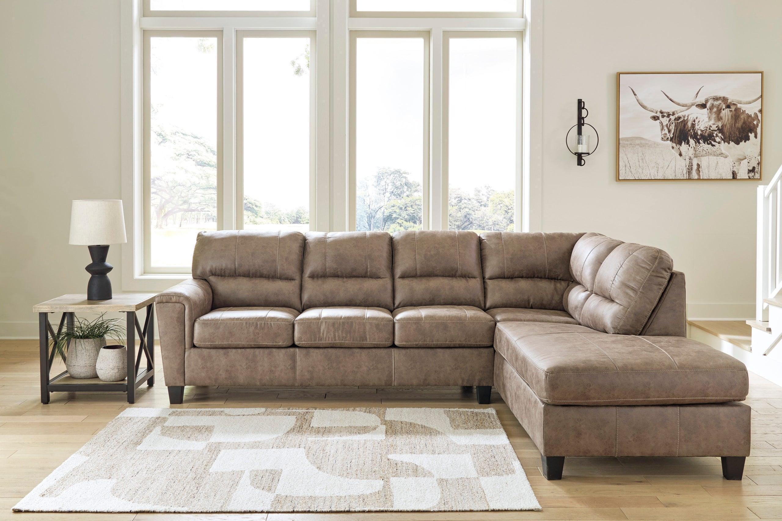 Navi Fossil Faux Leather Sectional - Image 3