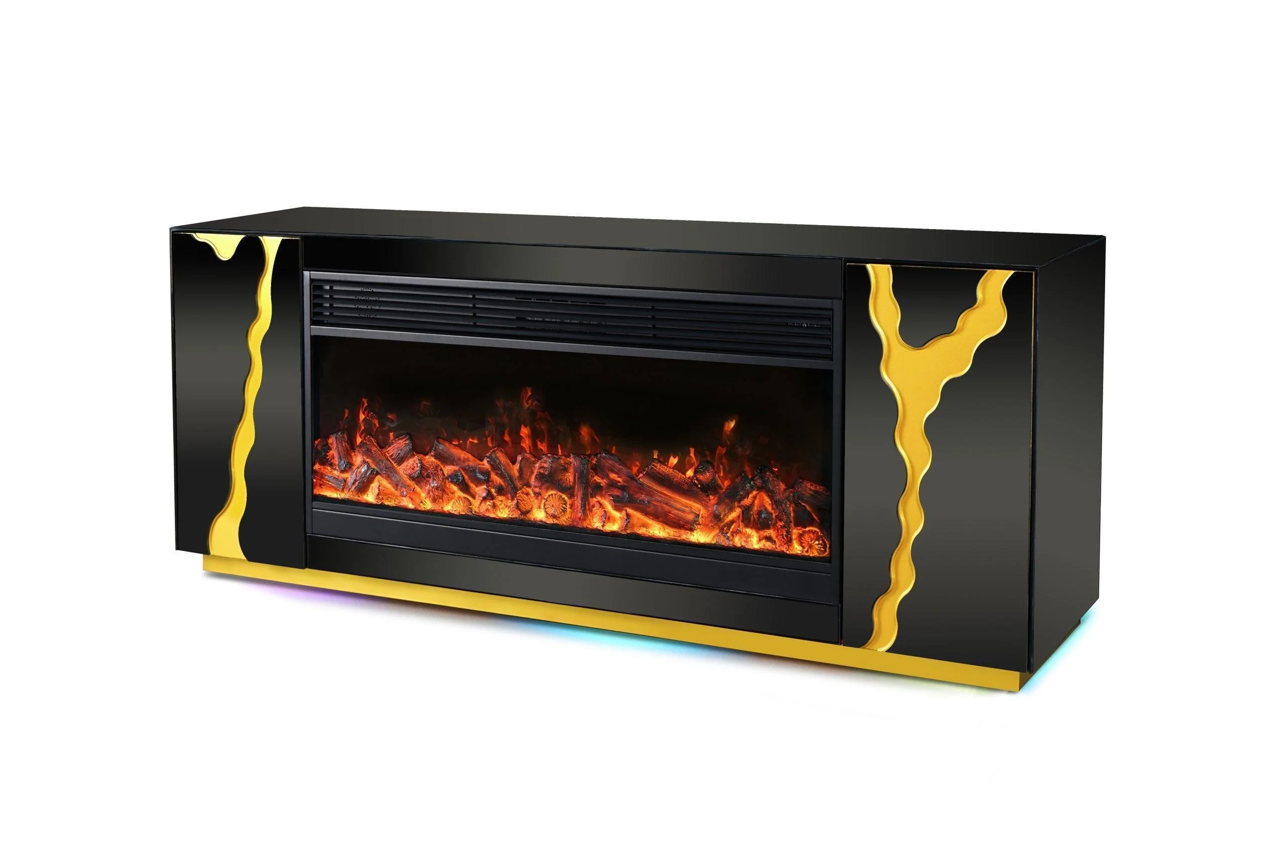 A804 TV Stand W FIREPLACE BLACK - Image 3