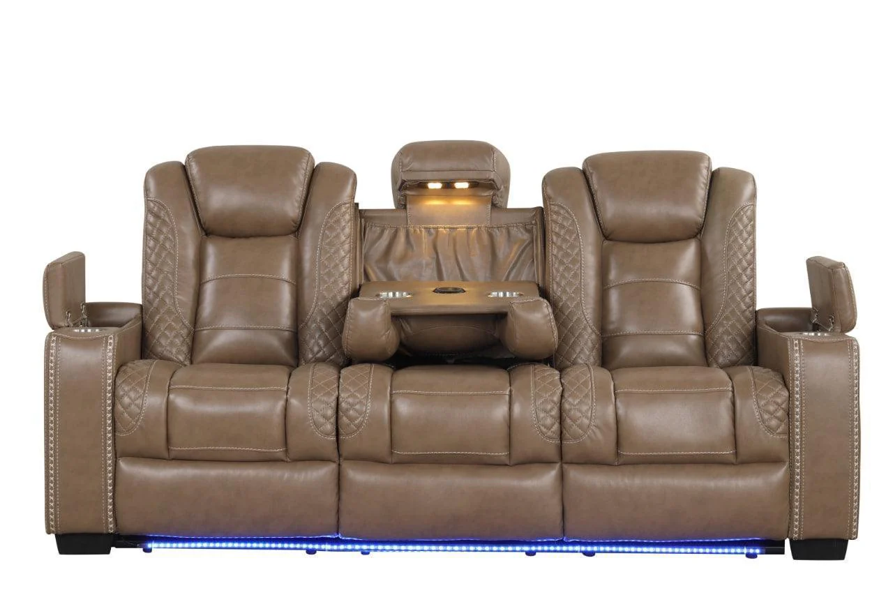 Stefano Brown 3-Piece Reclining Set - Image 3