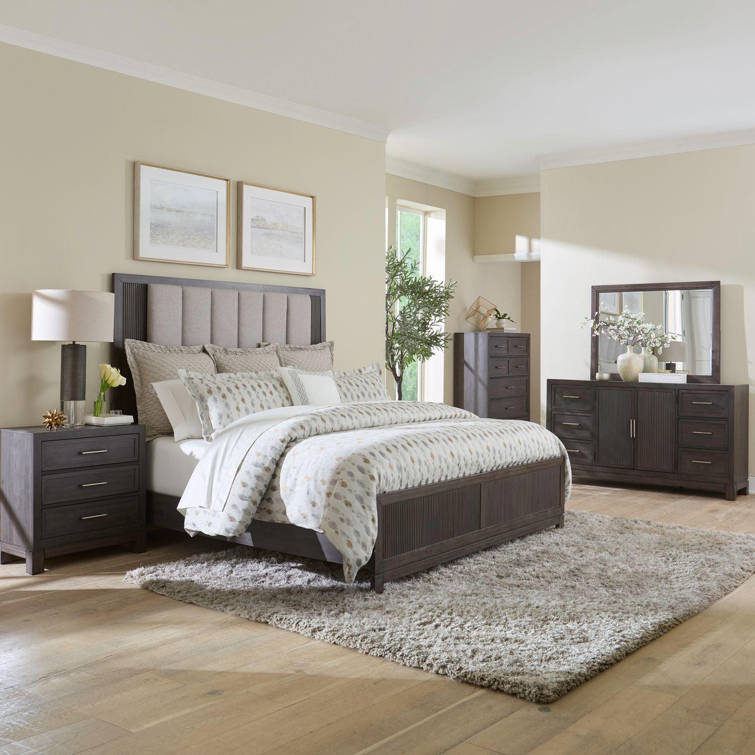Ree Cafe Upholstered Panel Bedroom Set - Image 1