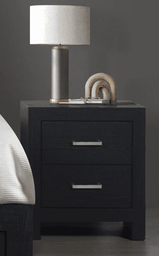 Moonlight Black Nightstand - Image 1
