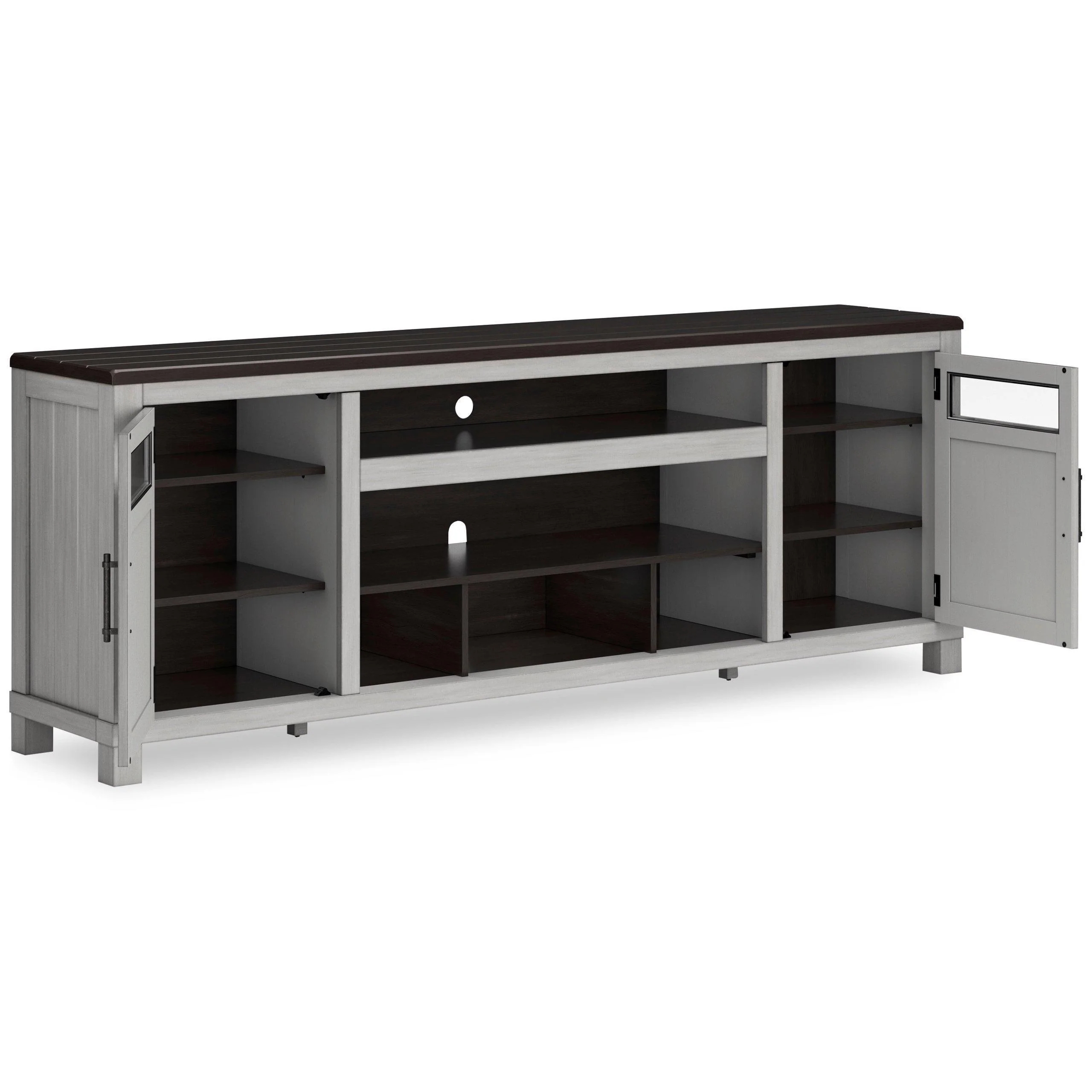 Darborn Gray Brown TV Stand - Image 2
