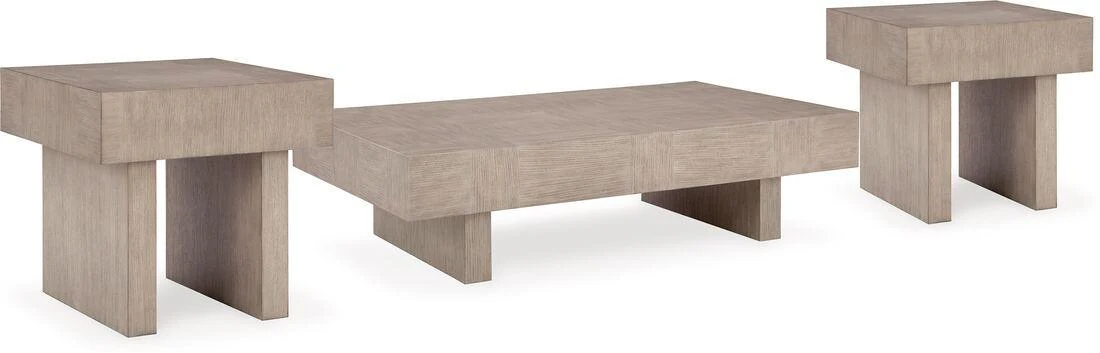 Jorlaina Light Grayish Brown Occasional Table Set - Image 1