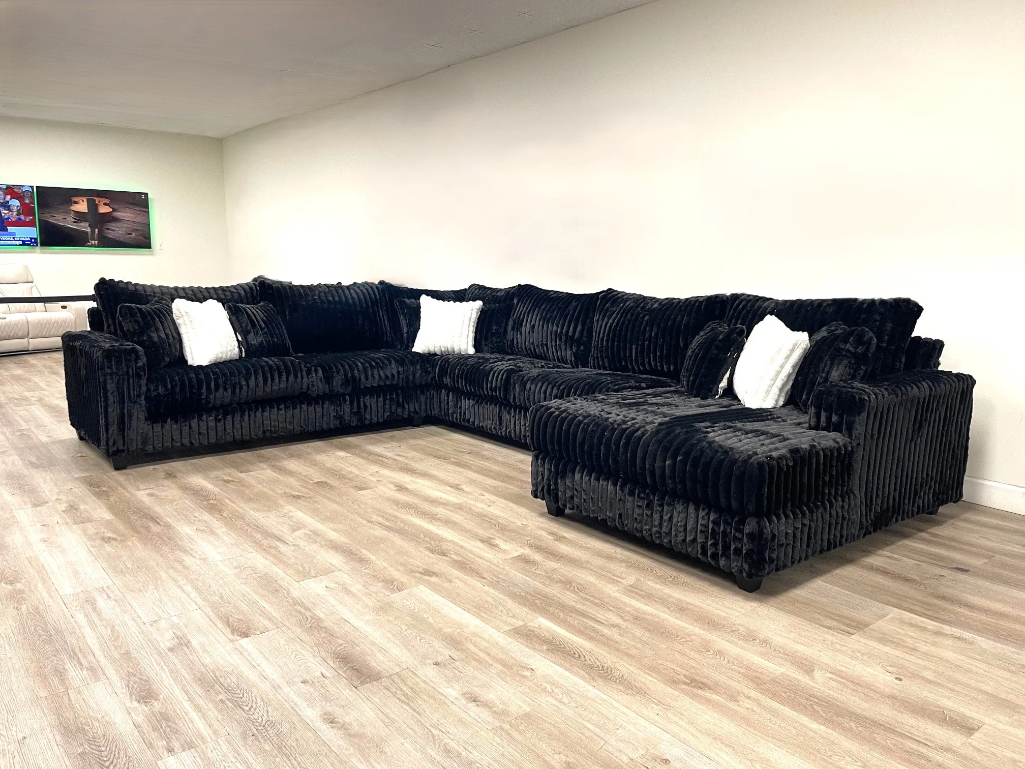 Marlo Black 4-Piece Oversized Sectional - Image 3