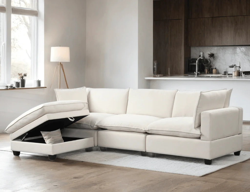 Cloud Sand Linen Modular Sectional - Image 1