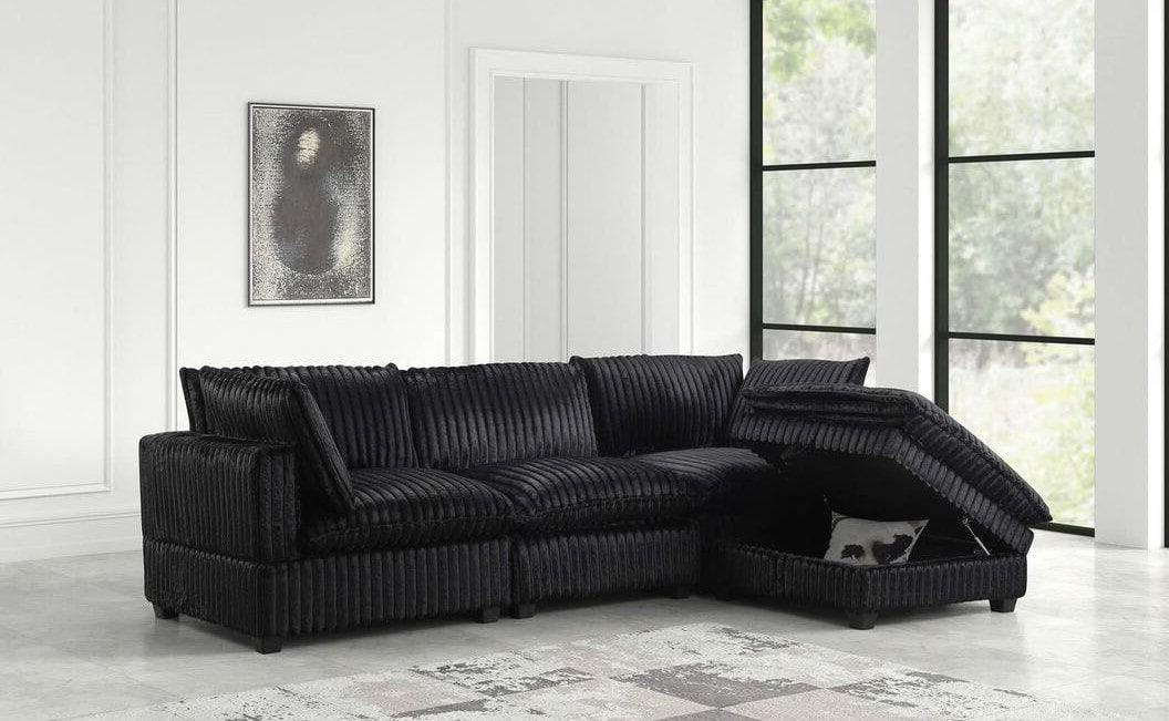 Cloud Black Cord Modular Sectional - Image 1