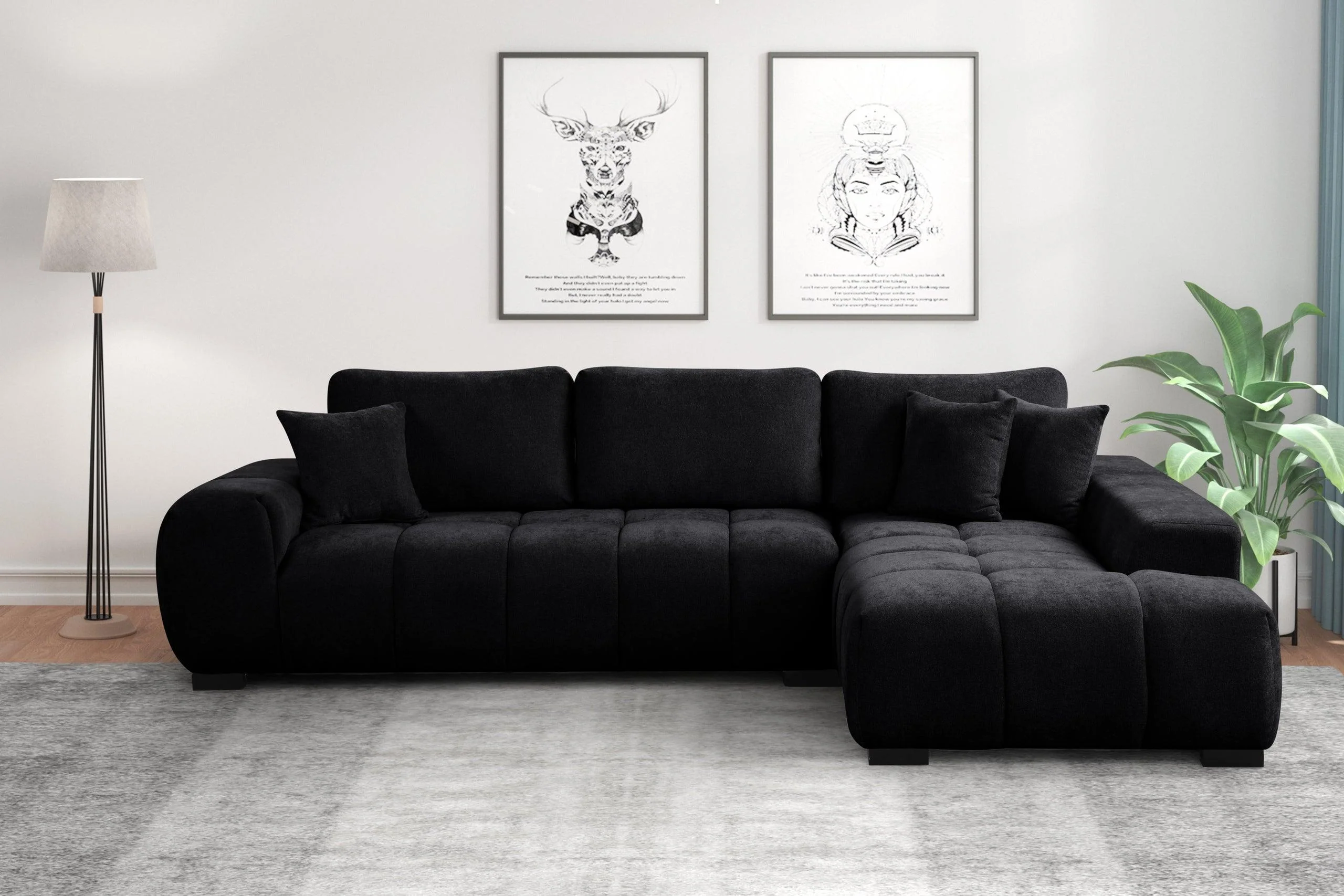 Manhattan Black Sectional - Image 3