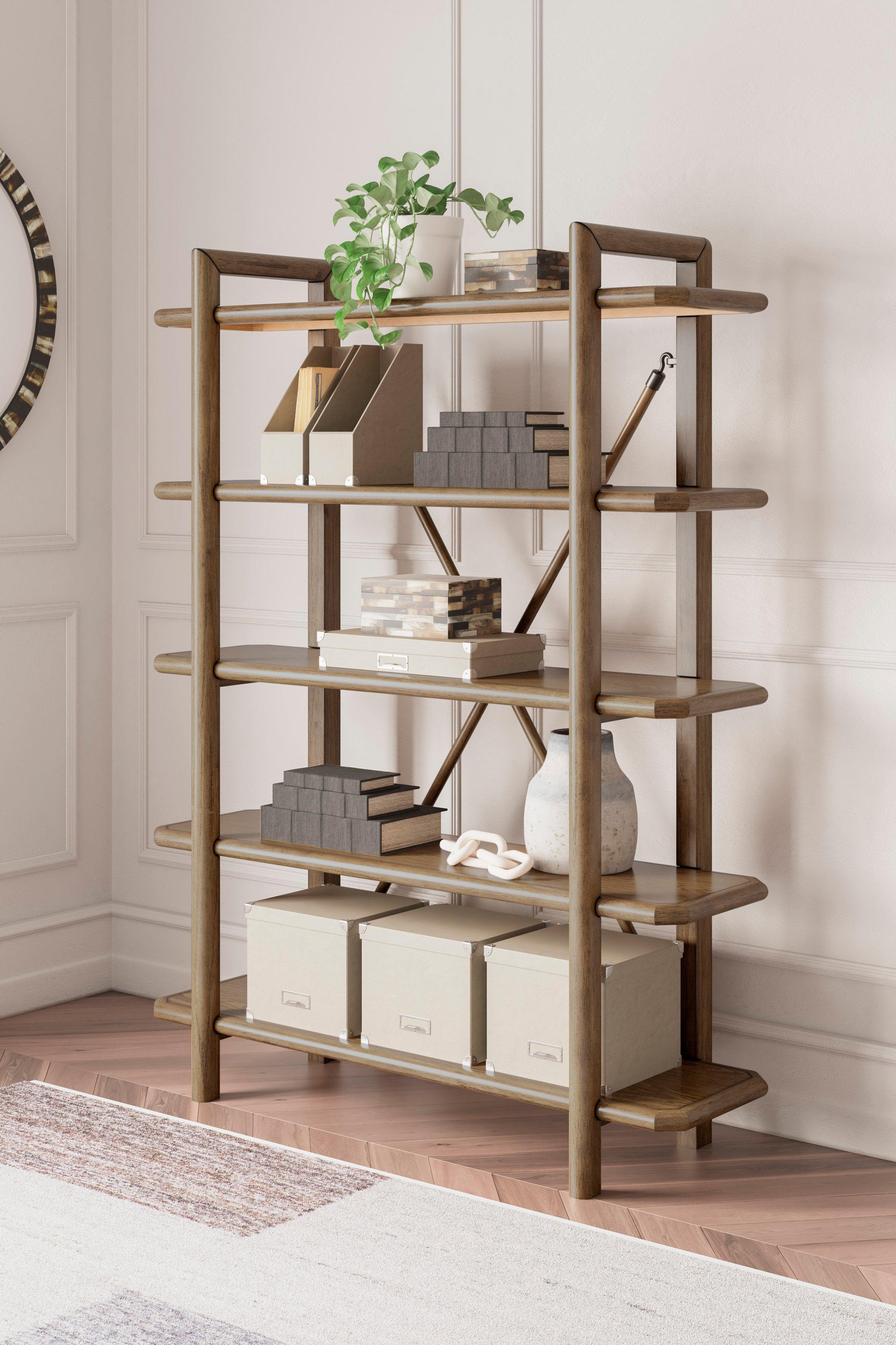 Roanhowe Brown Bookcase - Image 2