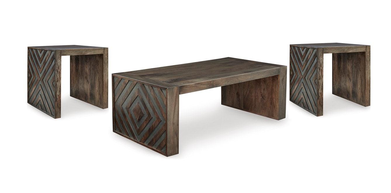 Dreggan Brown Occasional Table Set - Image 1