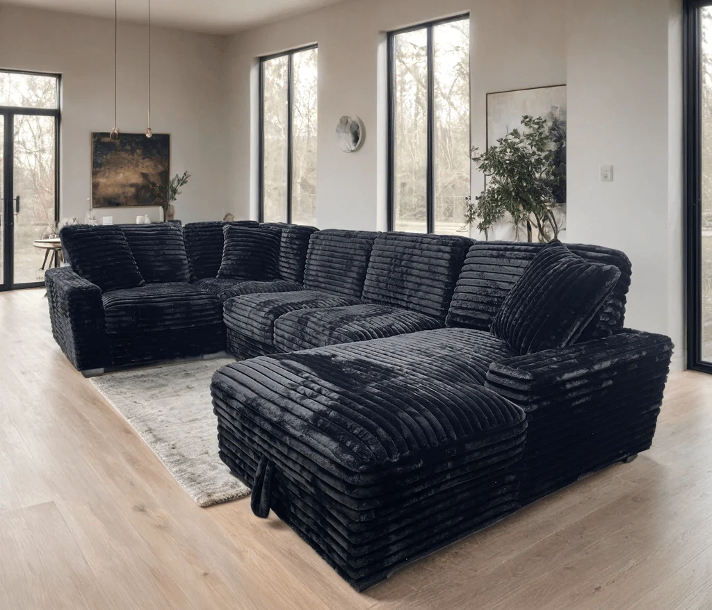 Allison Black Sectional - Image 1