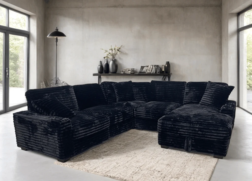 Allison Black Sectional - Image 2