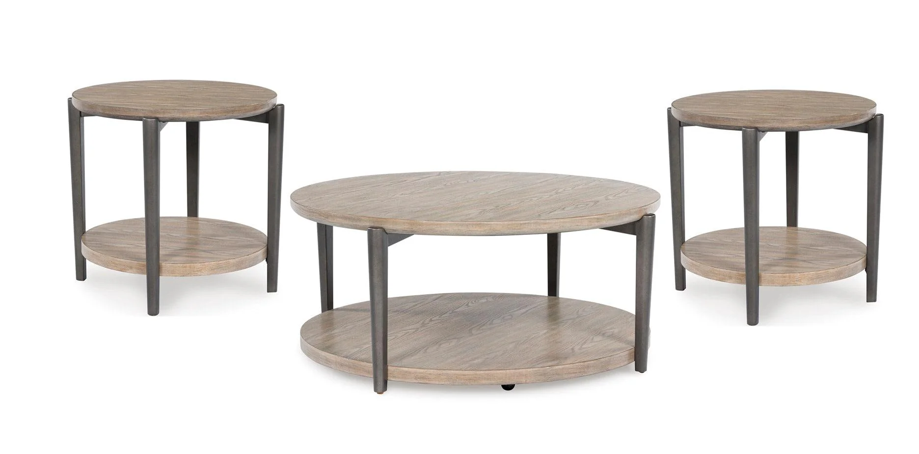 Dyonton Light Grayish Brown Occasional Table Set - Image 2