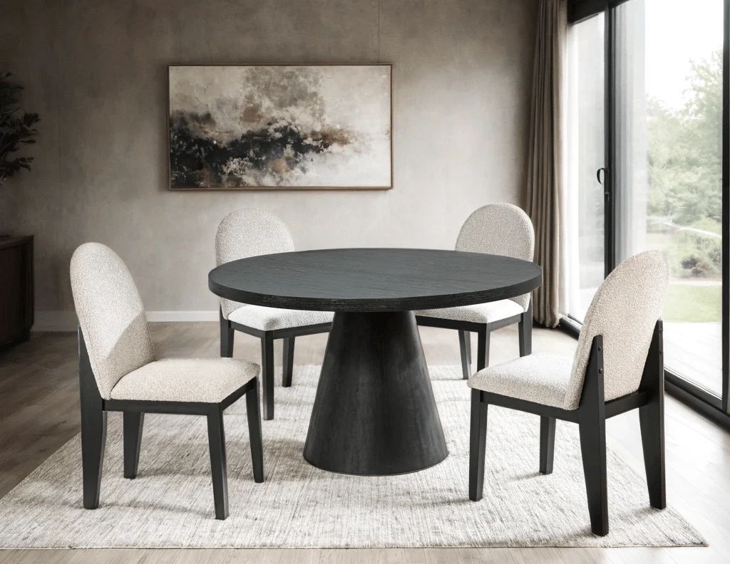 Dira Black Gray Dining Room Set - Image 1