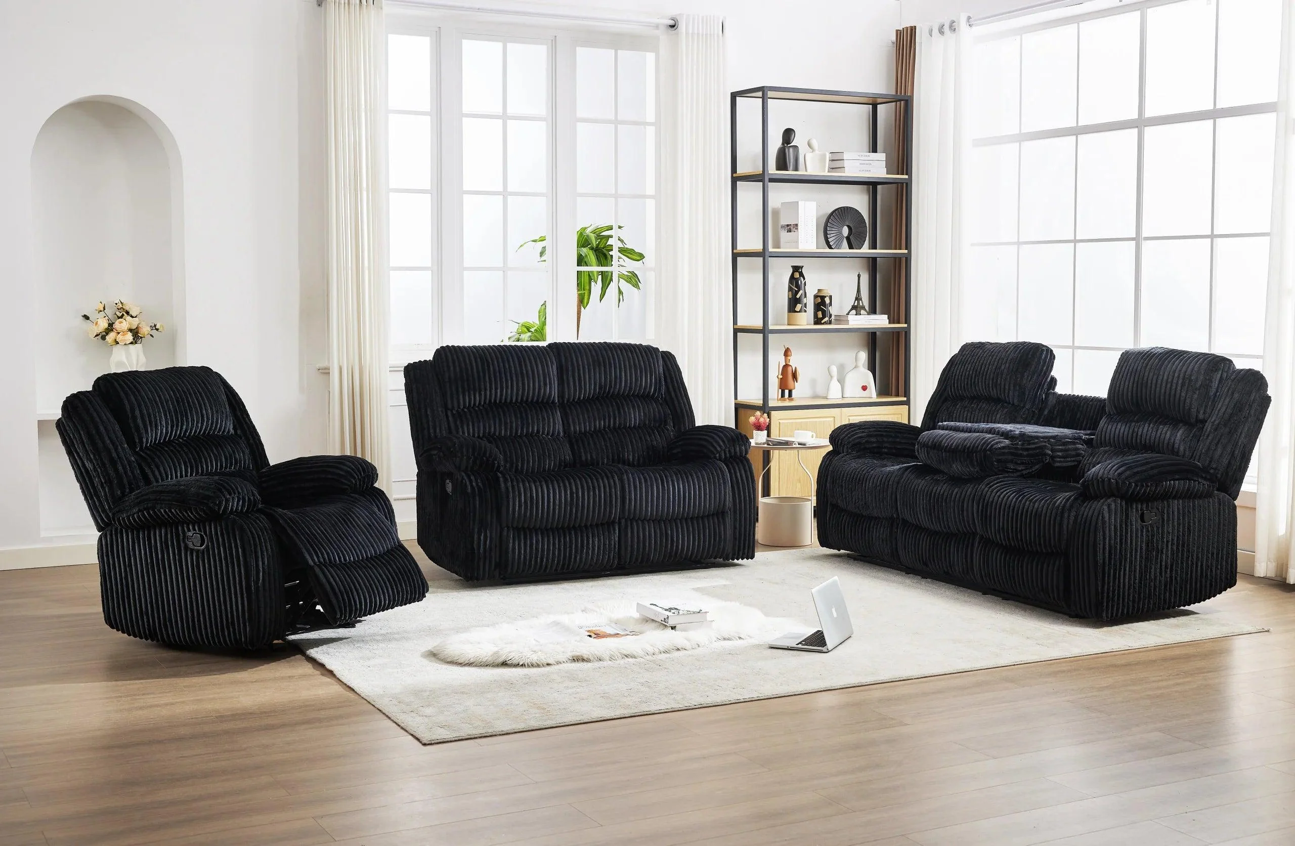 Dynamo Onyx 3-Piece Reclining Set - Image 2