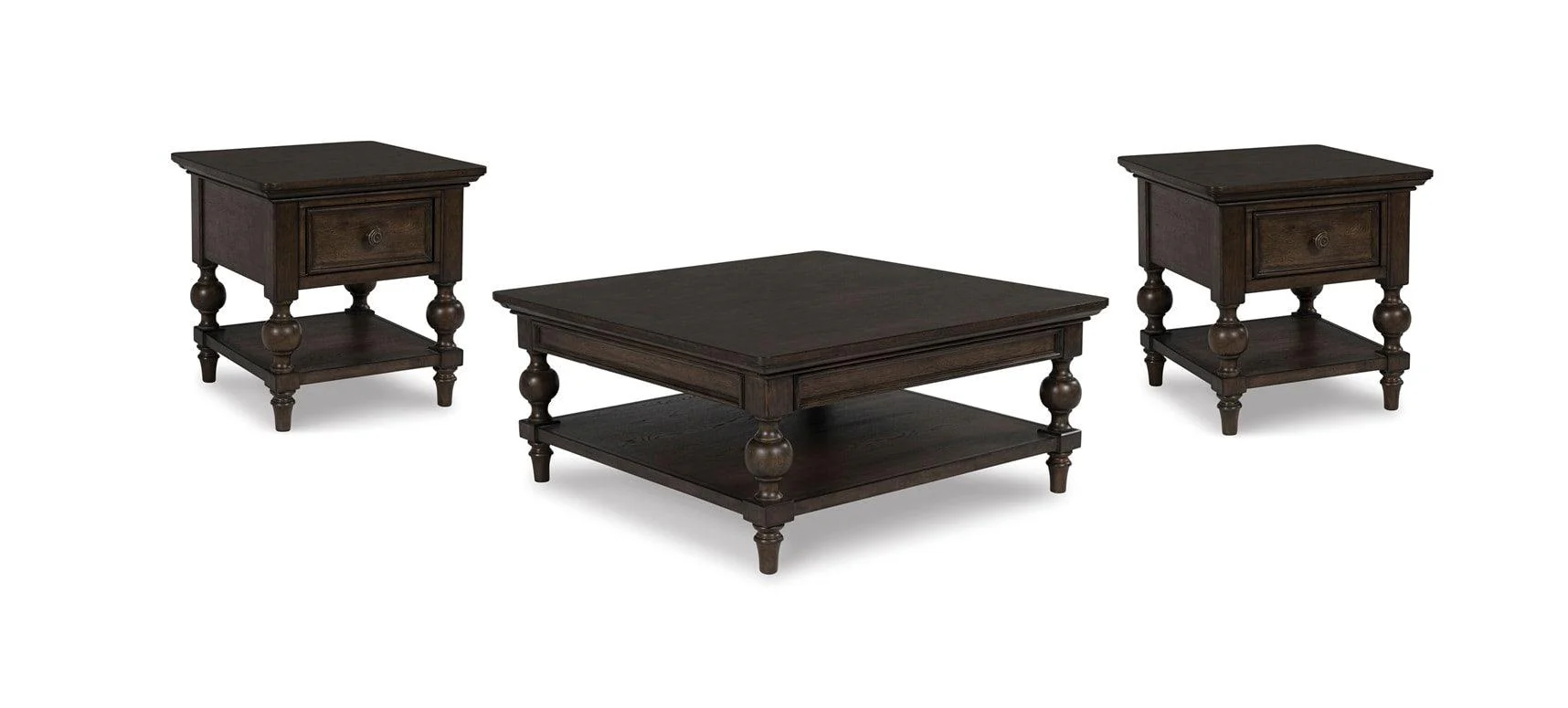 Veramond Dark Brown Occasional Table Set - Image 1