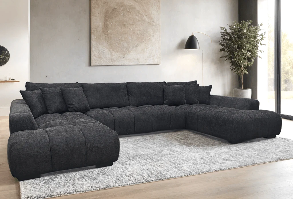 Brooklyn Black Sectional - Image 1