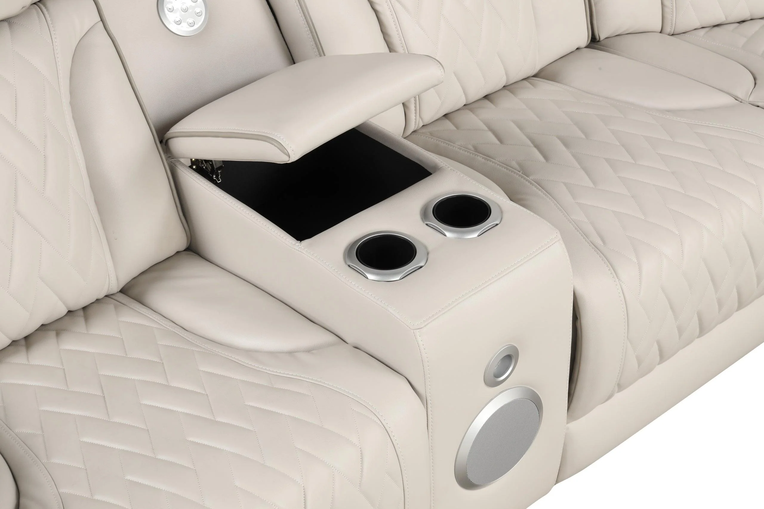Spain Sand Power Reclining Sectional Power Headrests - Image 2