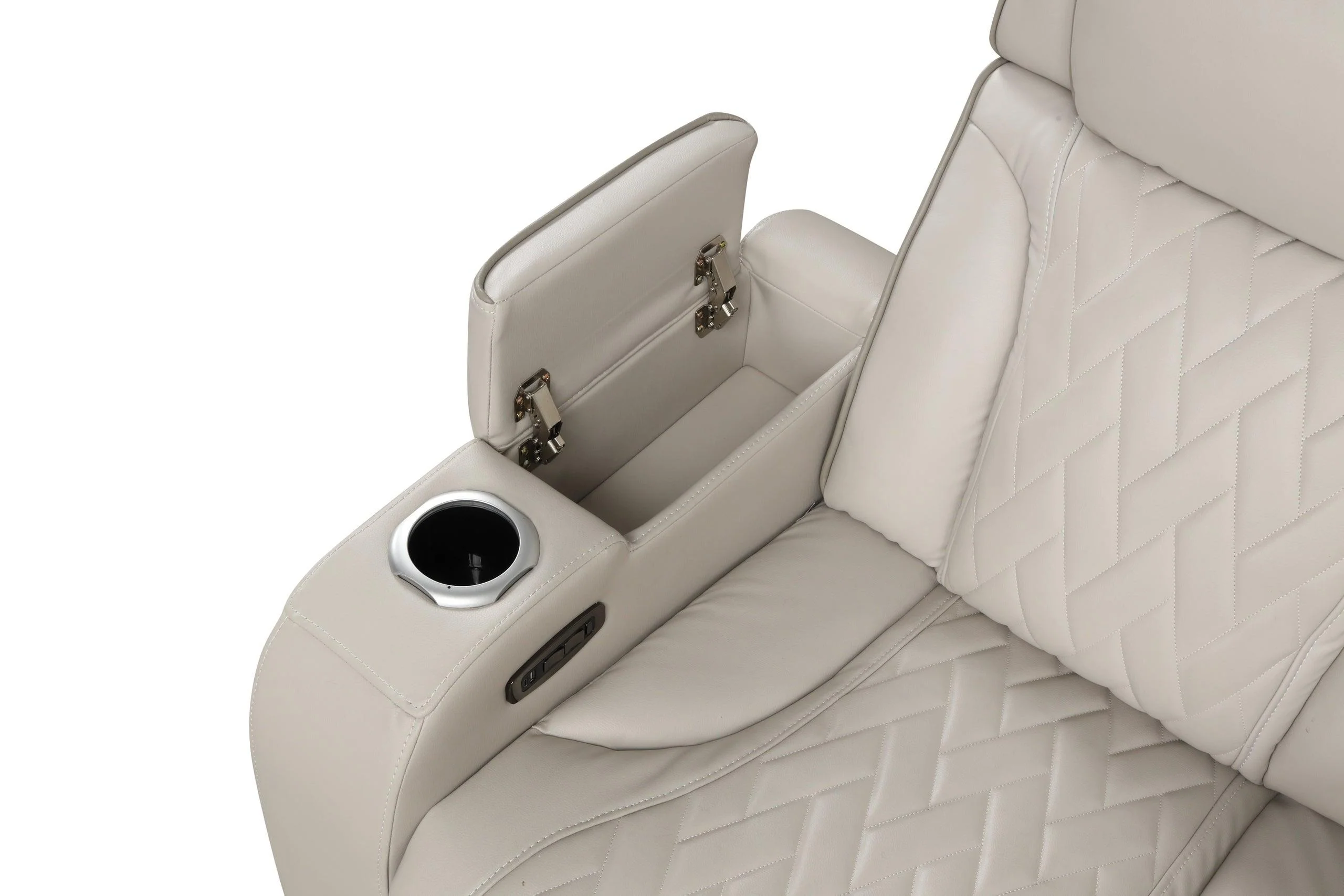 Spain Sand Power Reclining Sectional Power Headrests - Image 3