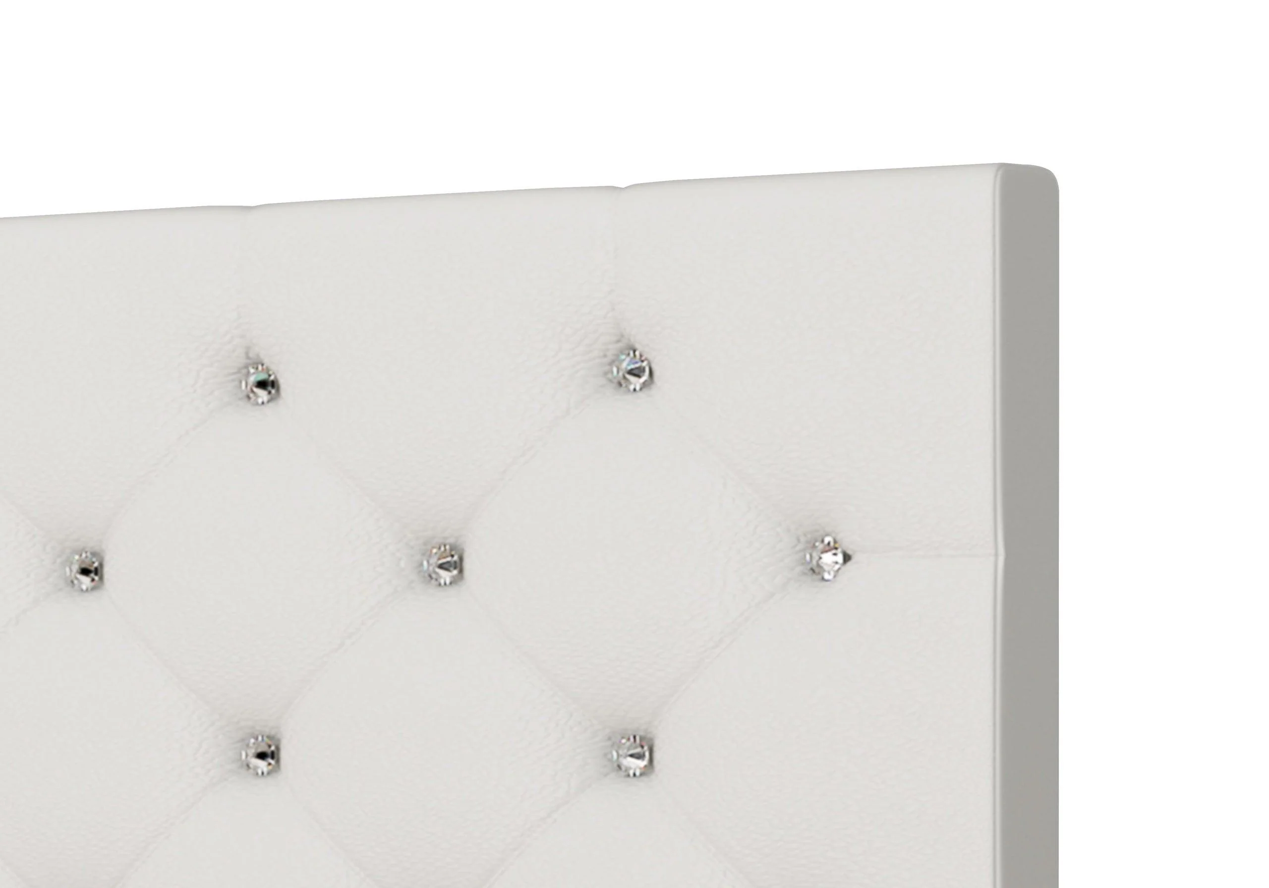 Sara White Upholstered Tufted Platform Full Bed - Image 3