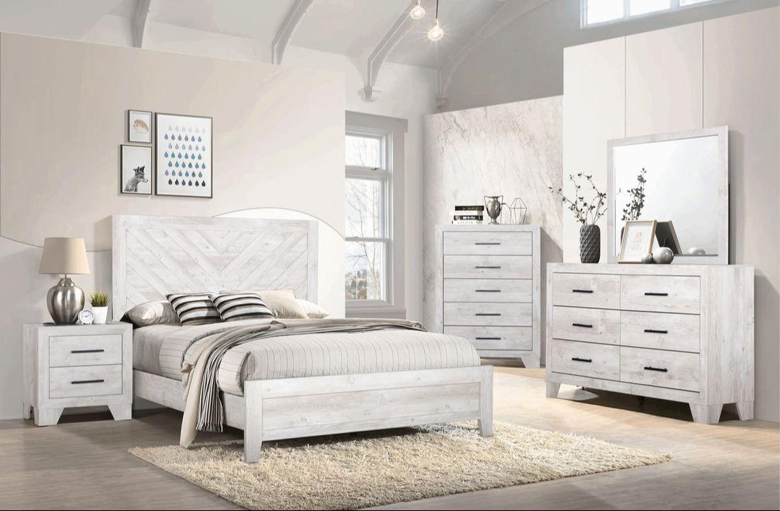 Kiara Light Gray Panel Bedroom Set - Image 1