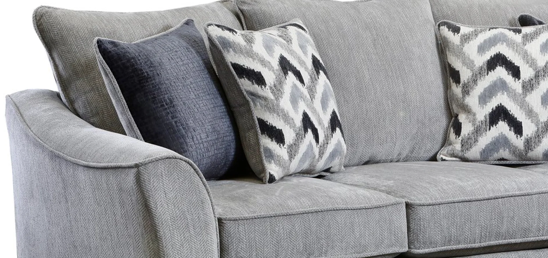 Selina Gray Oversize Sofa and Loveseat Set - Image 3