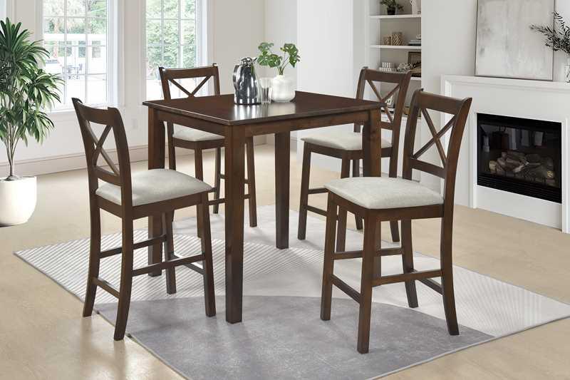 Tahoe Beige 5-Piece Counter Height Set